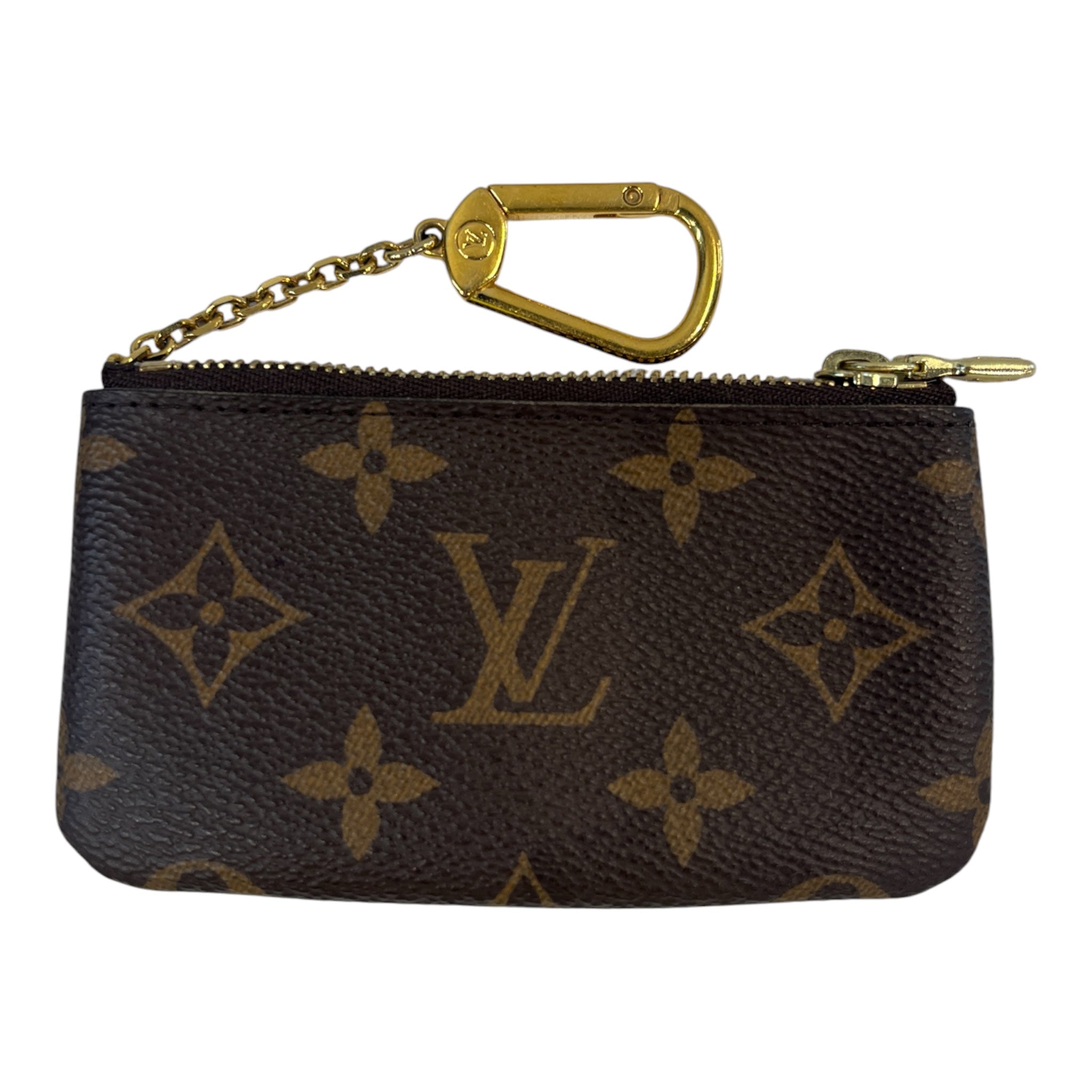 LOUIS VUITTON/Coin Wallet/Monogram/Leather/BRW/L's/POCHETTE CLES KEY POUCH view 2