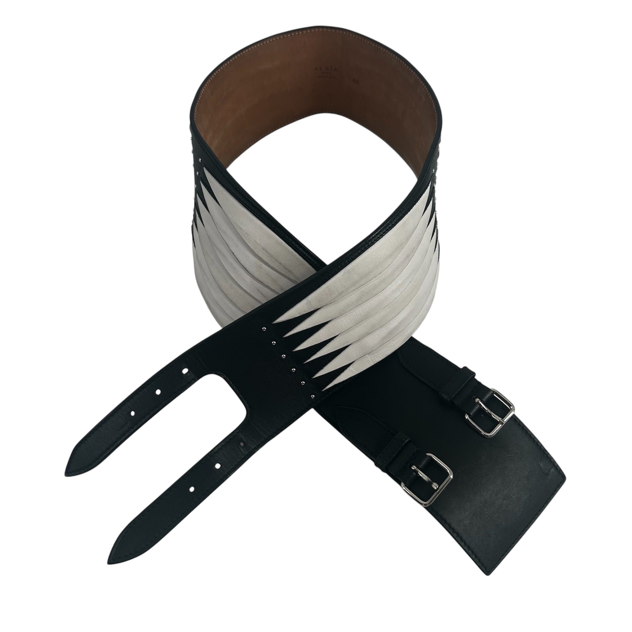 ALAIA/Belt/Leather/BLK/ view 1