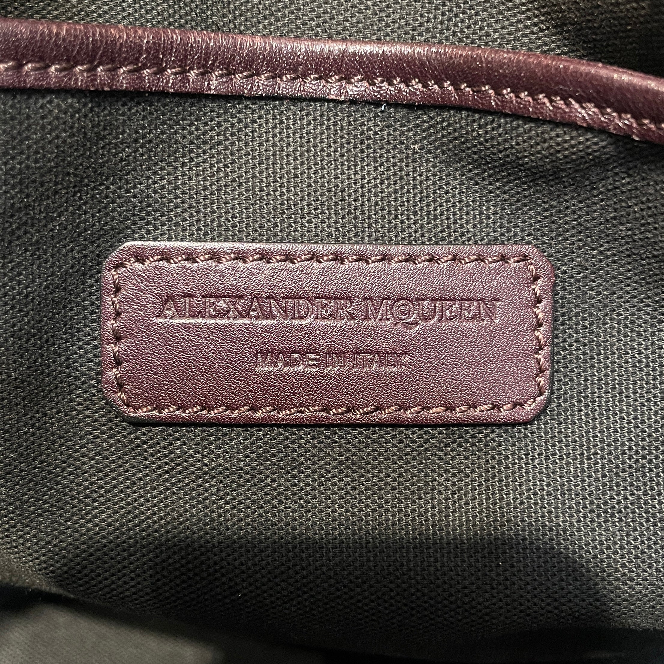 Alexander McQueen/Tote Bag/Leather/BRW/Inside out Shopper Tote view 6