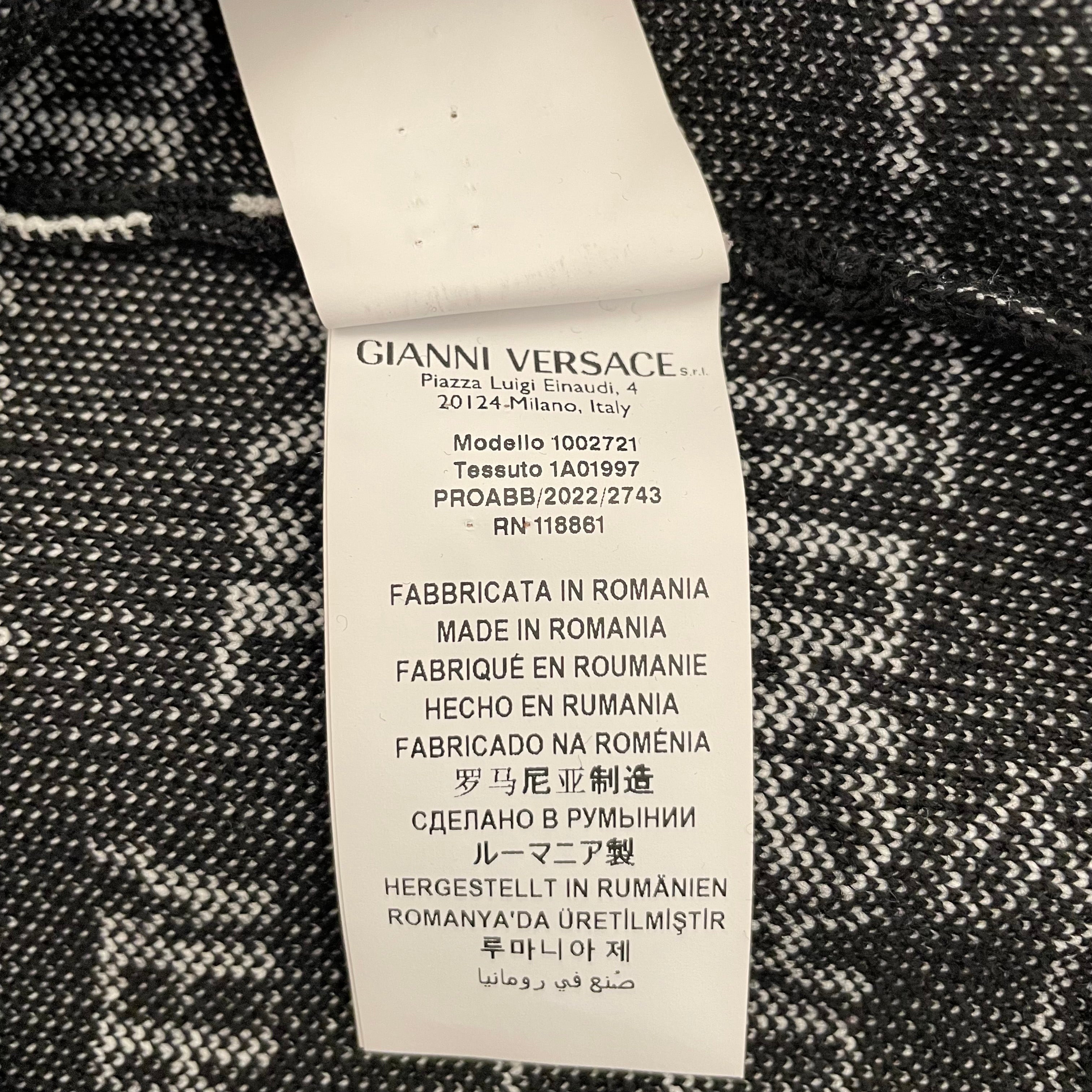 VERSACE/Sweater/44/Monogram/Cotton/BLK/ALL OVER LOGO PRINT view 6