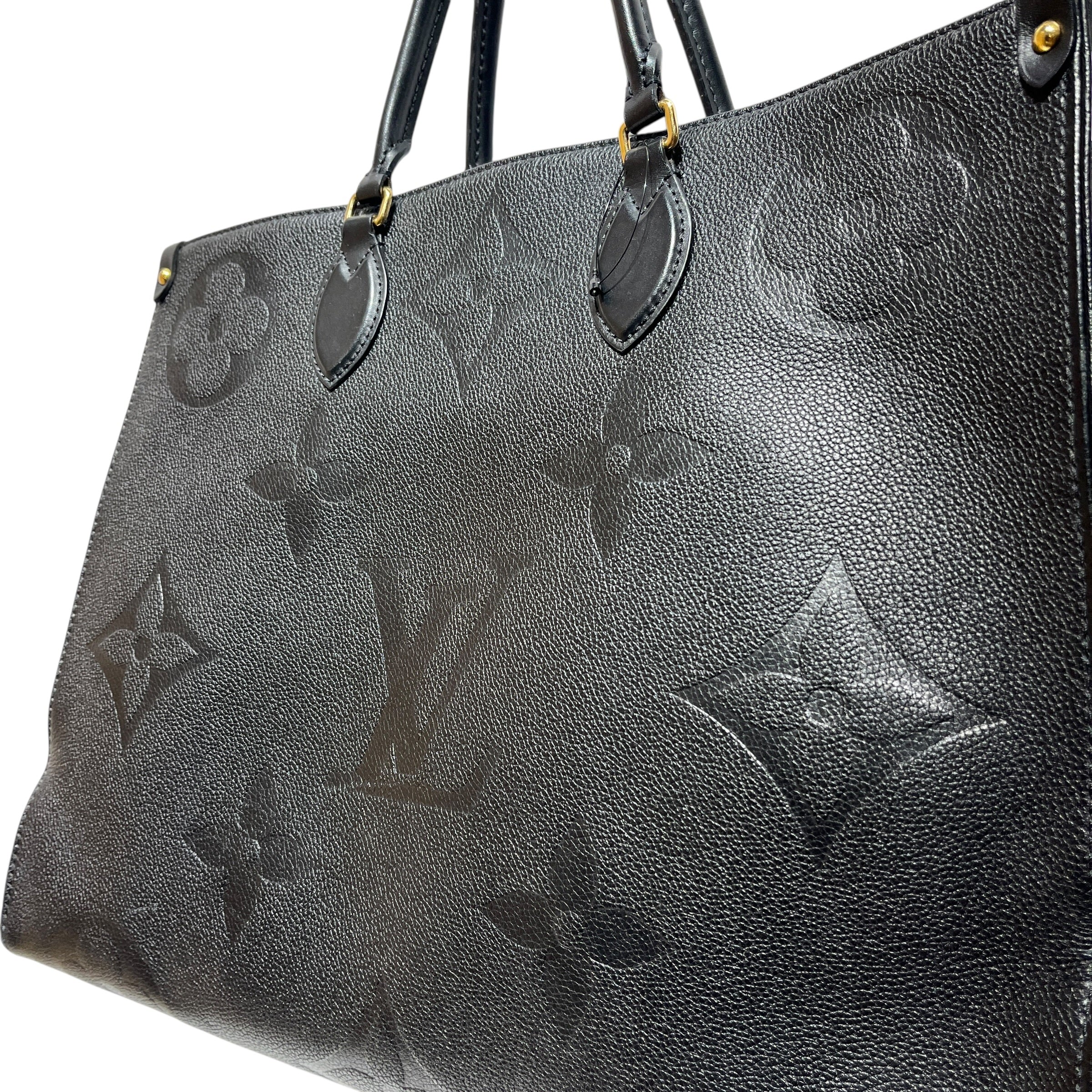 LOUIS VUITTON/Tote Bag/Monogram/Leather/BLK/GIANT ON THE GO GM view 4