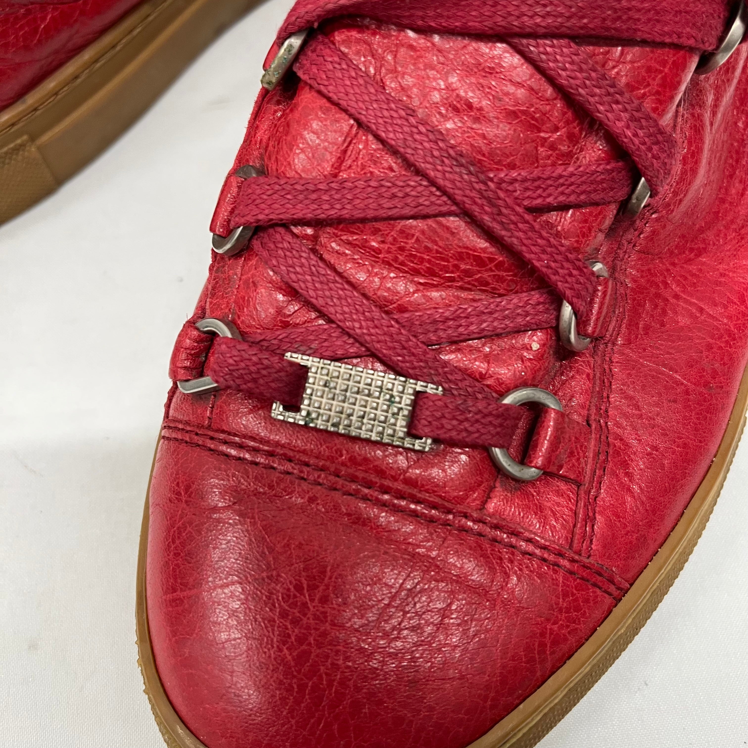 BALENCIAGA/Low-Sneakers/EU 42/Leather/RED/ view 4