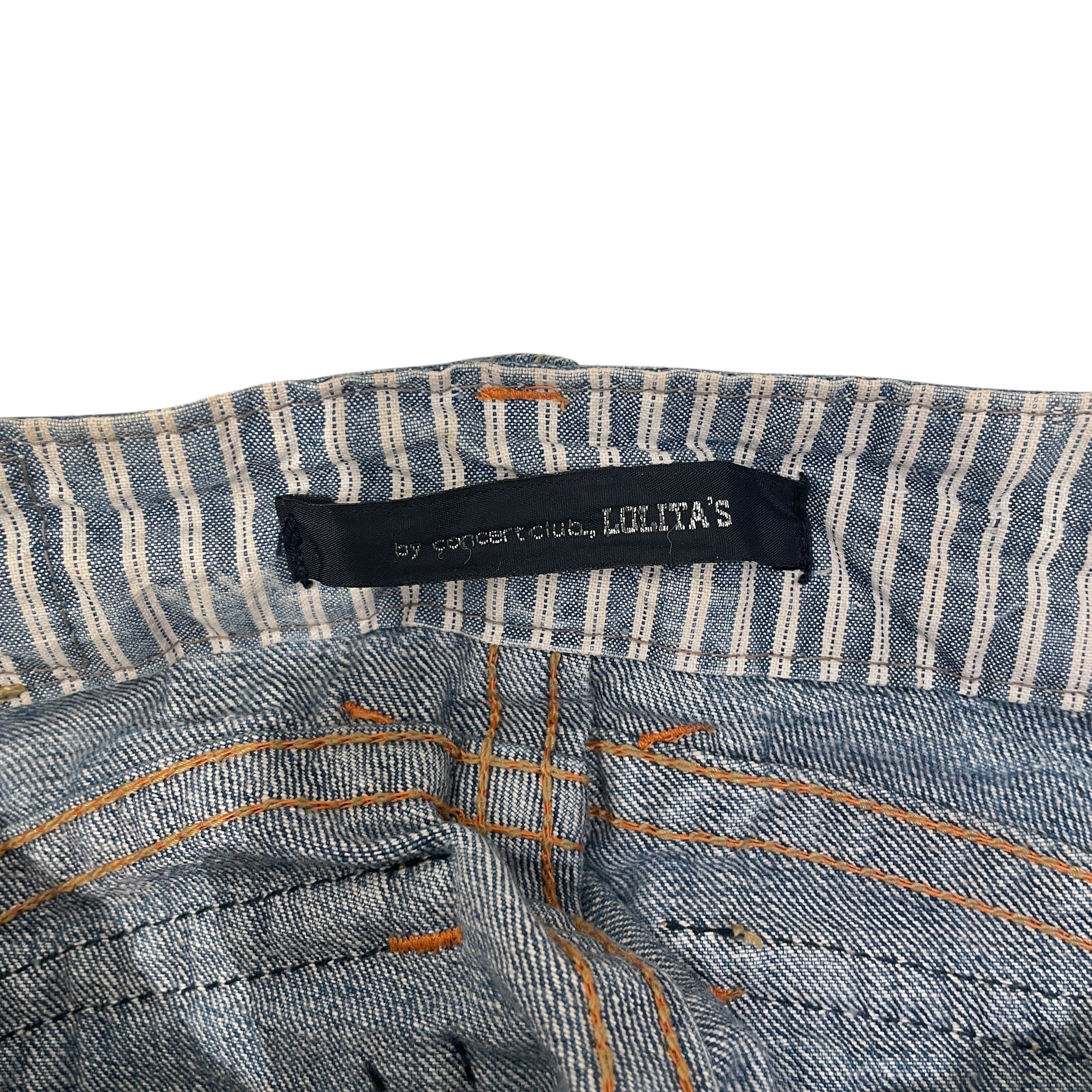 LOLITA JEANS/Shorts/S/Cotton/IDG/STRIPED DETAILING view 5