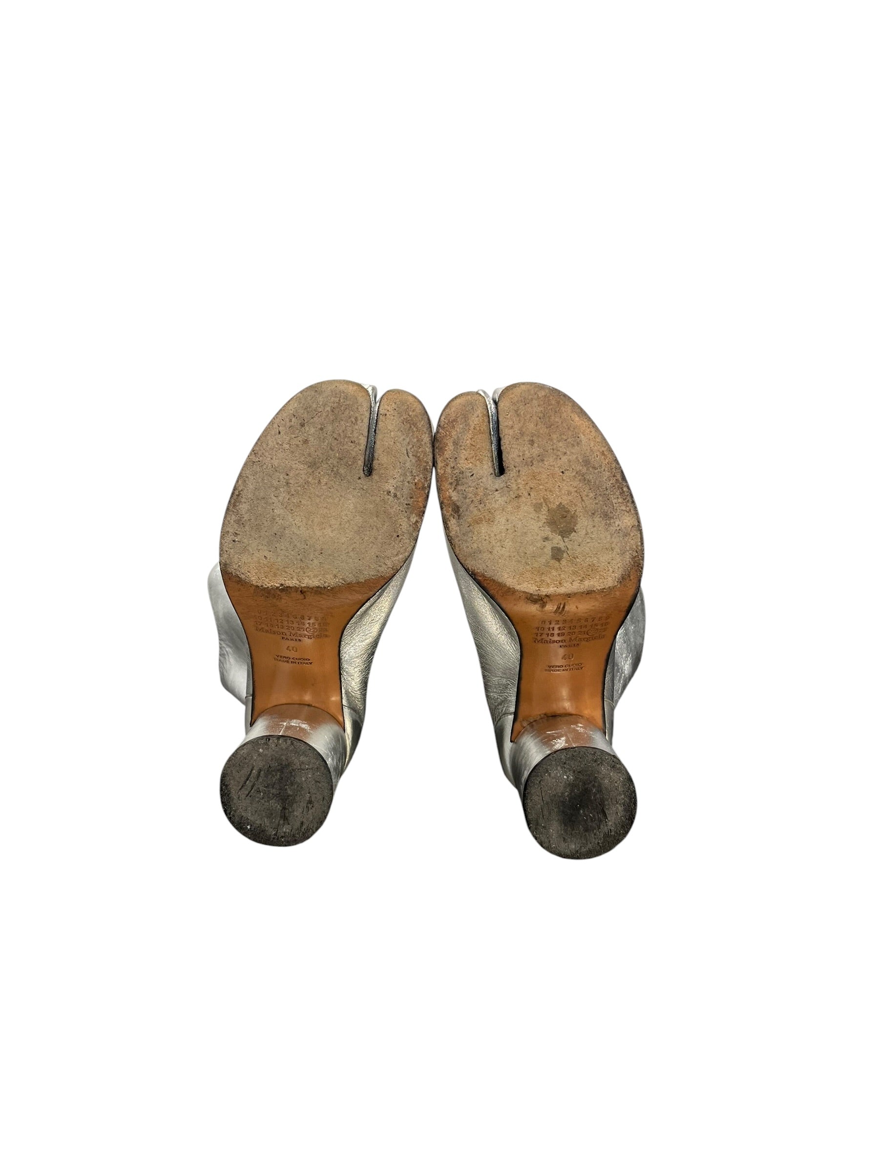 Maison Margiela/Heels/EU 40/Leather/SLV/TABI SILVER HEEL view 6