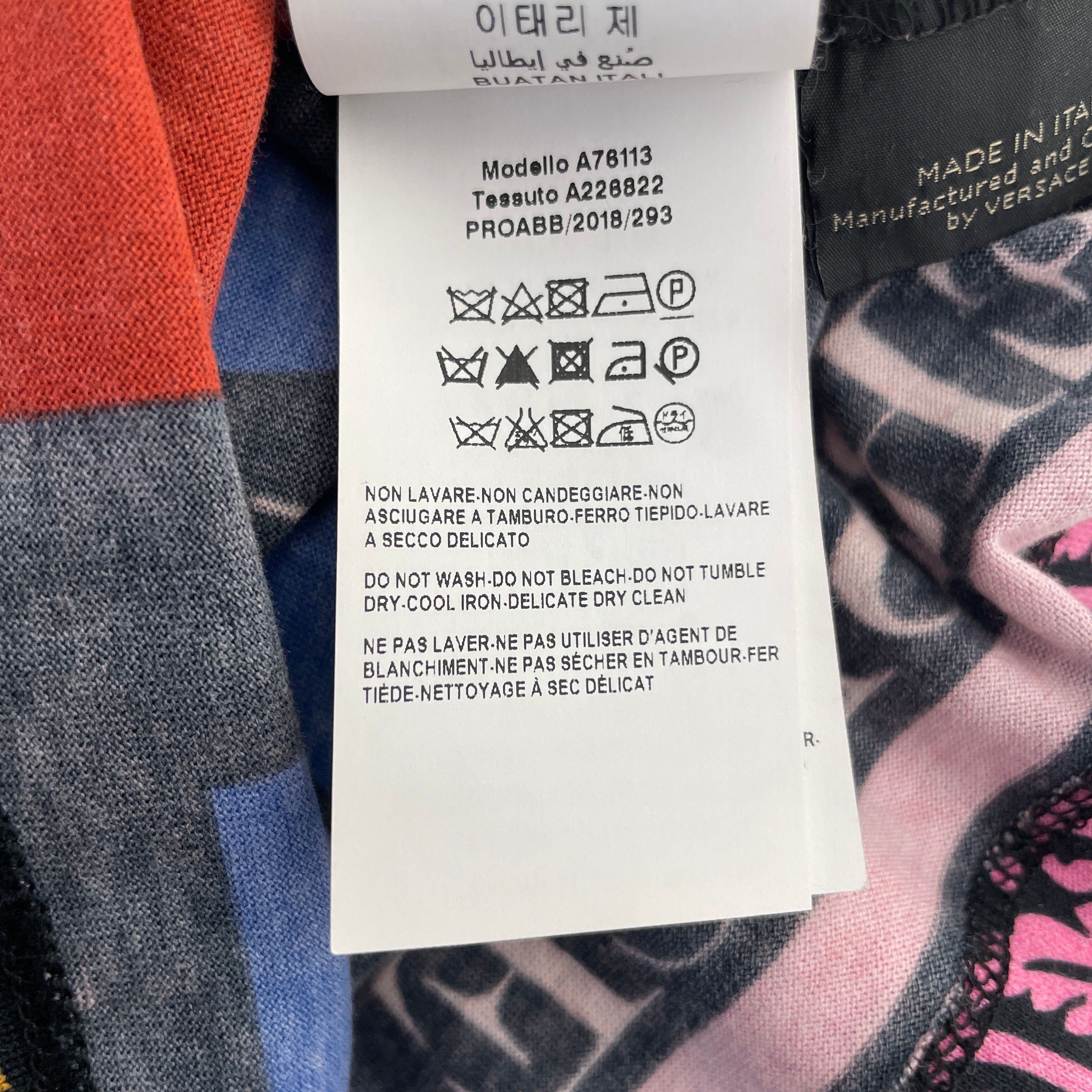 VERSACE/T-Shirt/L/Cotton/BLK/All Over Print/patchwork view 4
