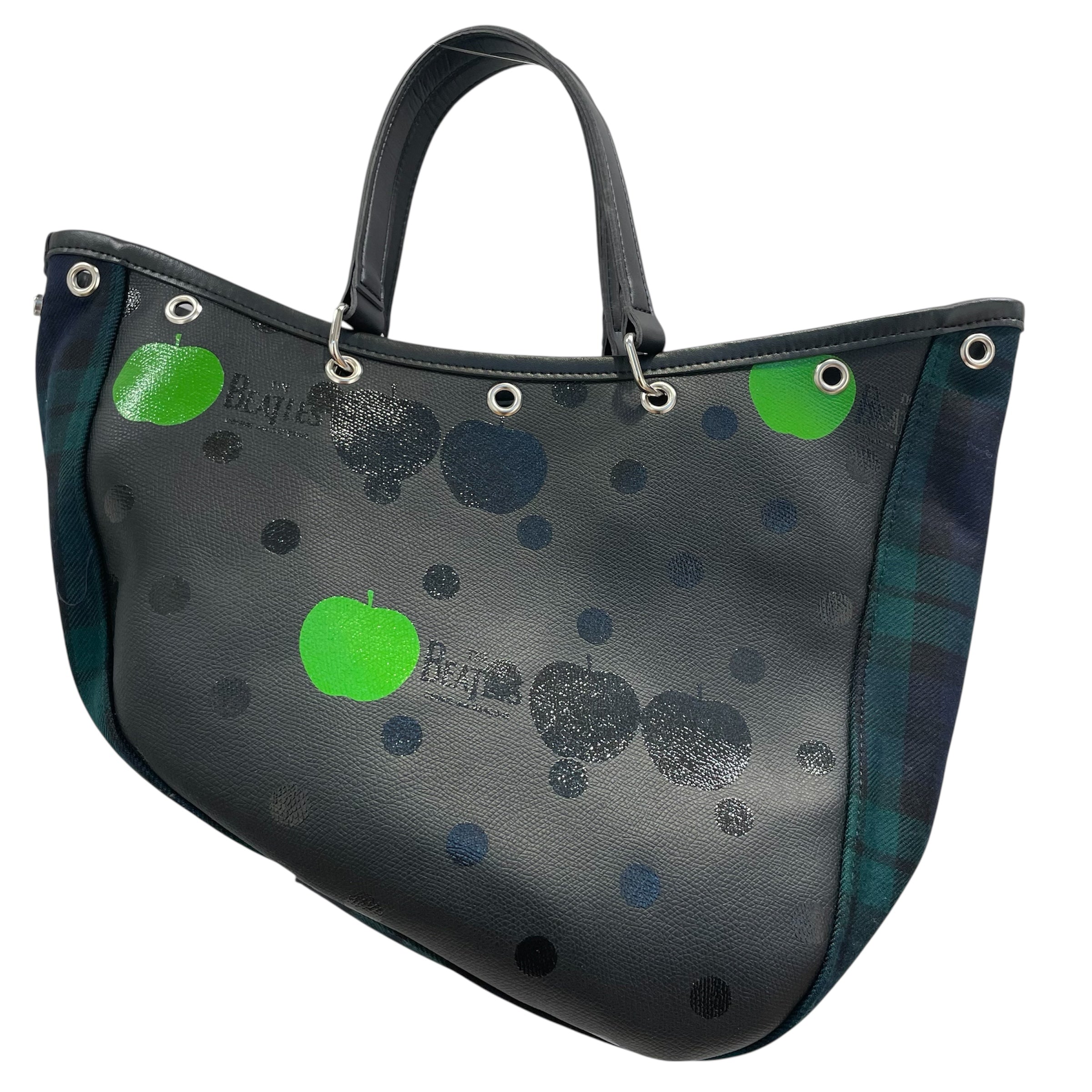 THE BEATLES COMME des GARCONS/Hand Bag/All Over Print/Leather/BLK/ view 1