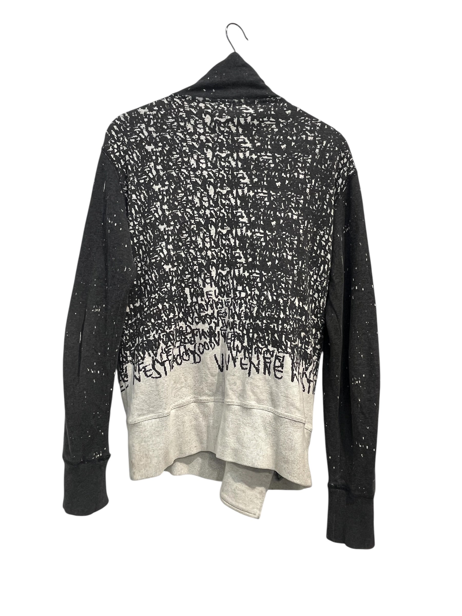 Vivienne Westwood MAN/Sweater/44/Monogram/GRY/ZIP UP SIDE LOGO SCRIBBLE view 2