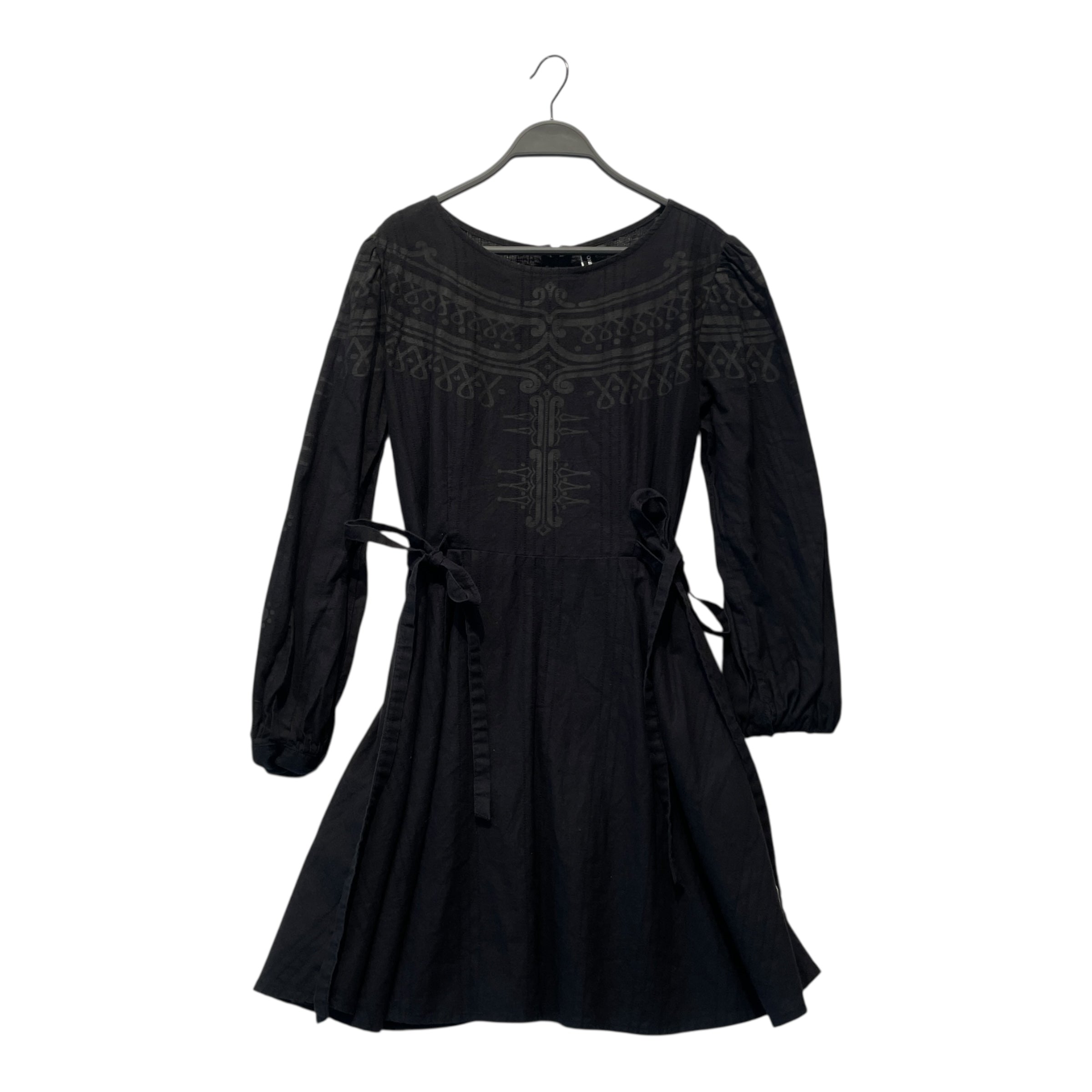 JONNY COTA/LS Dress/L/All Over Print/Cotton/BLK/CHEST PATTERN view 1