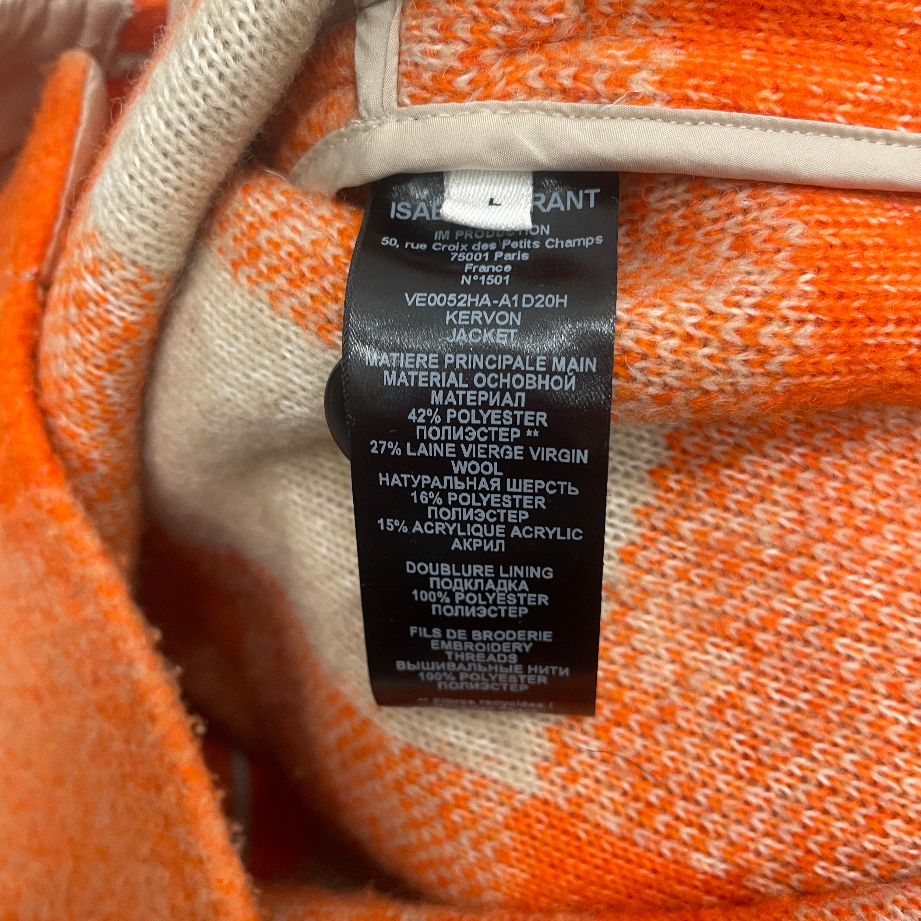 ISABEL MARANT/Flannel Shirt/L/Wool/ORN/Plaid/ view 4
