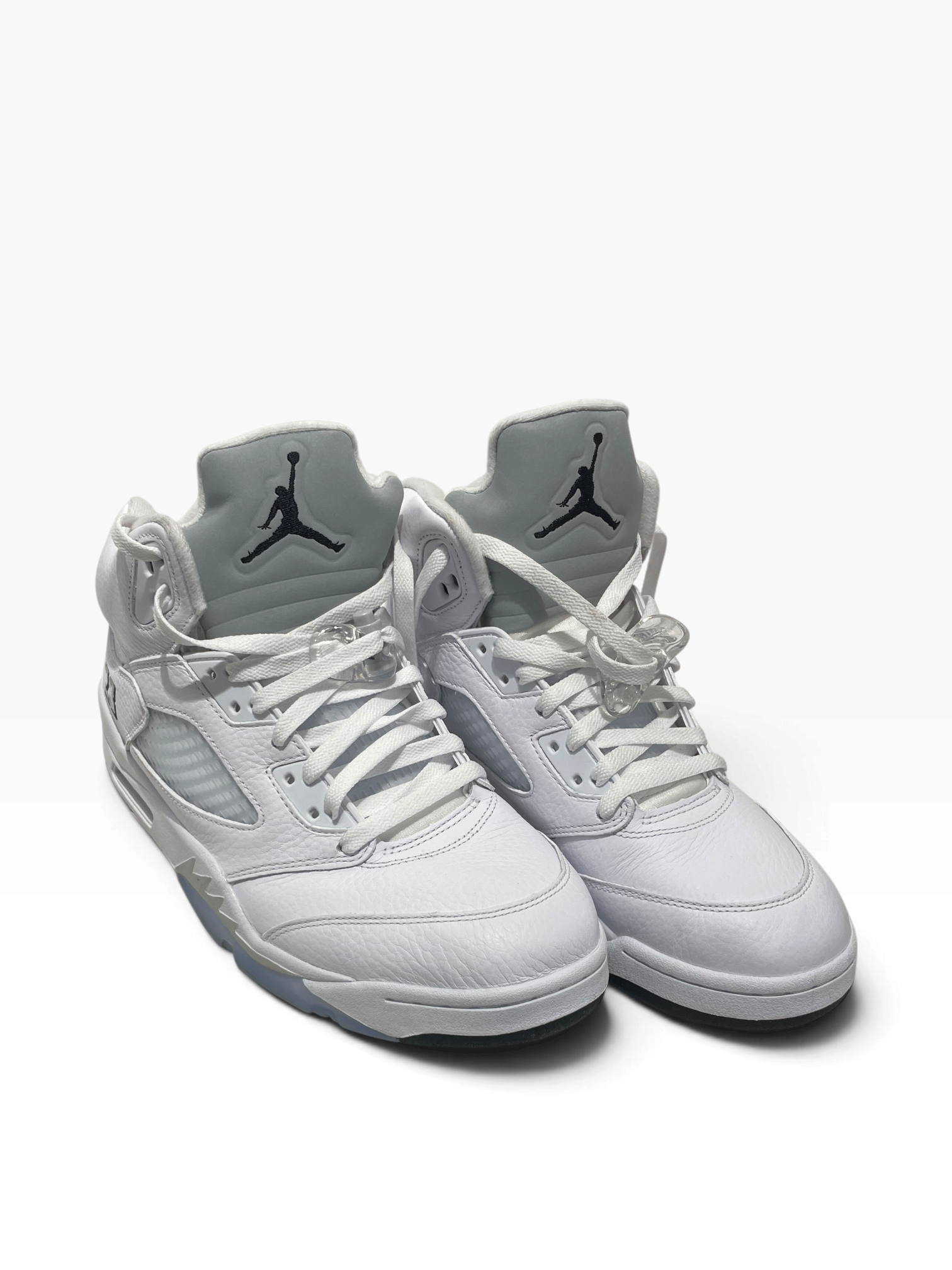 NIKE/Hi-Sneakers/US 10.5/Leather/WHT/WHITE METALLIC view 1