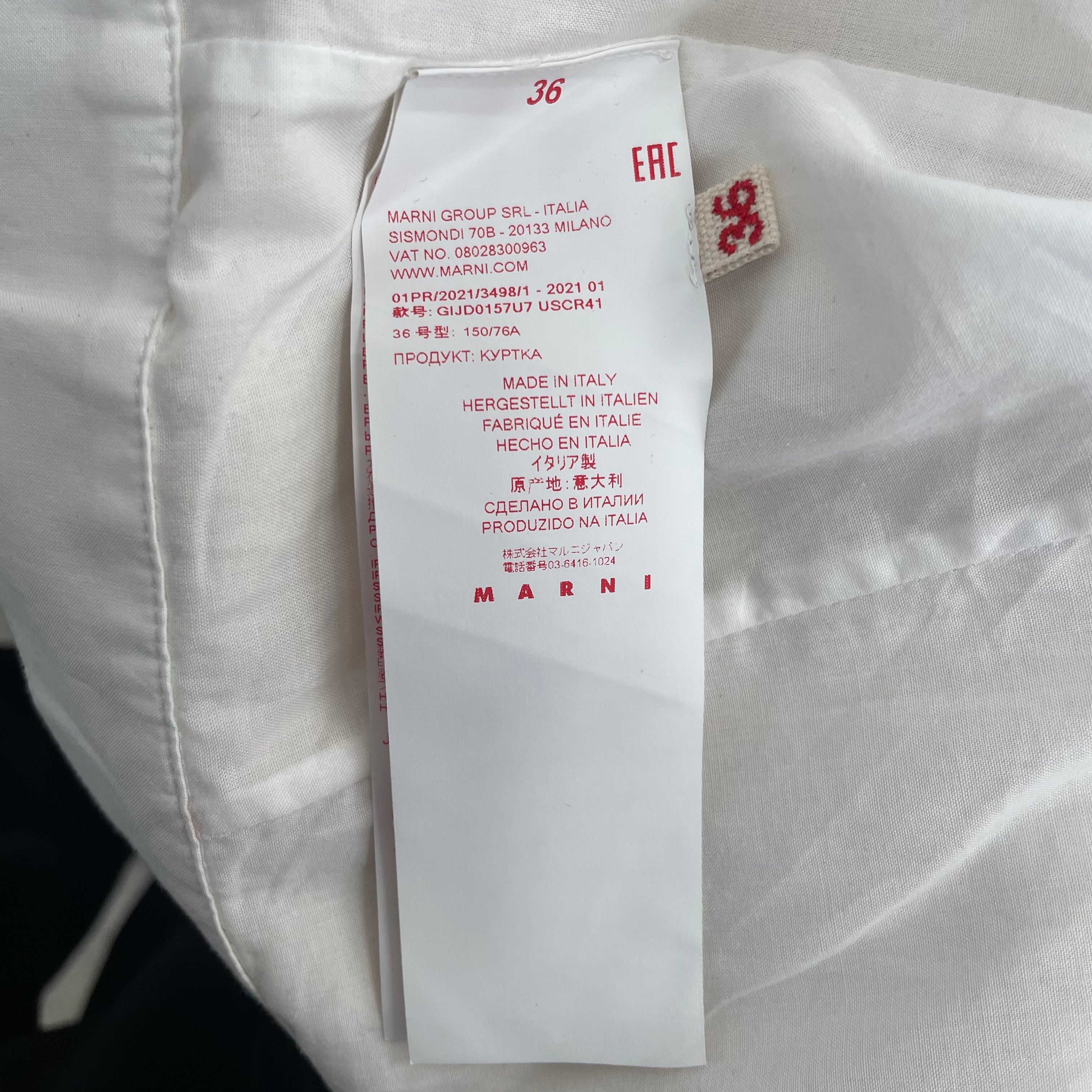 MARNI/Denim Jkt/36/Cotton/WHT/ view 4