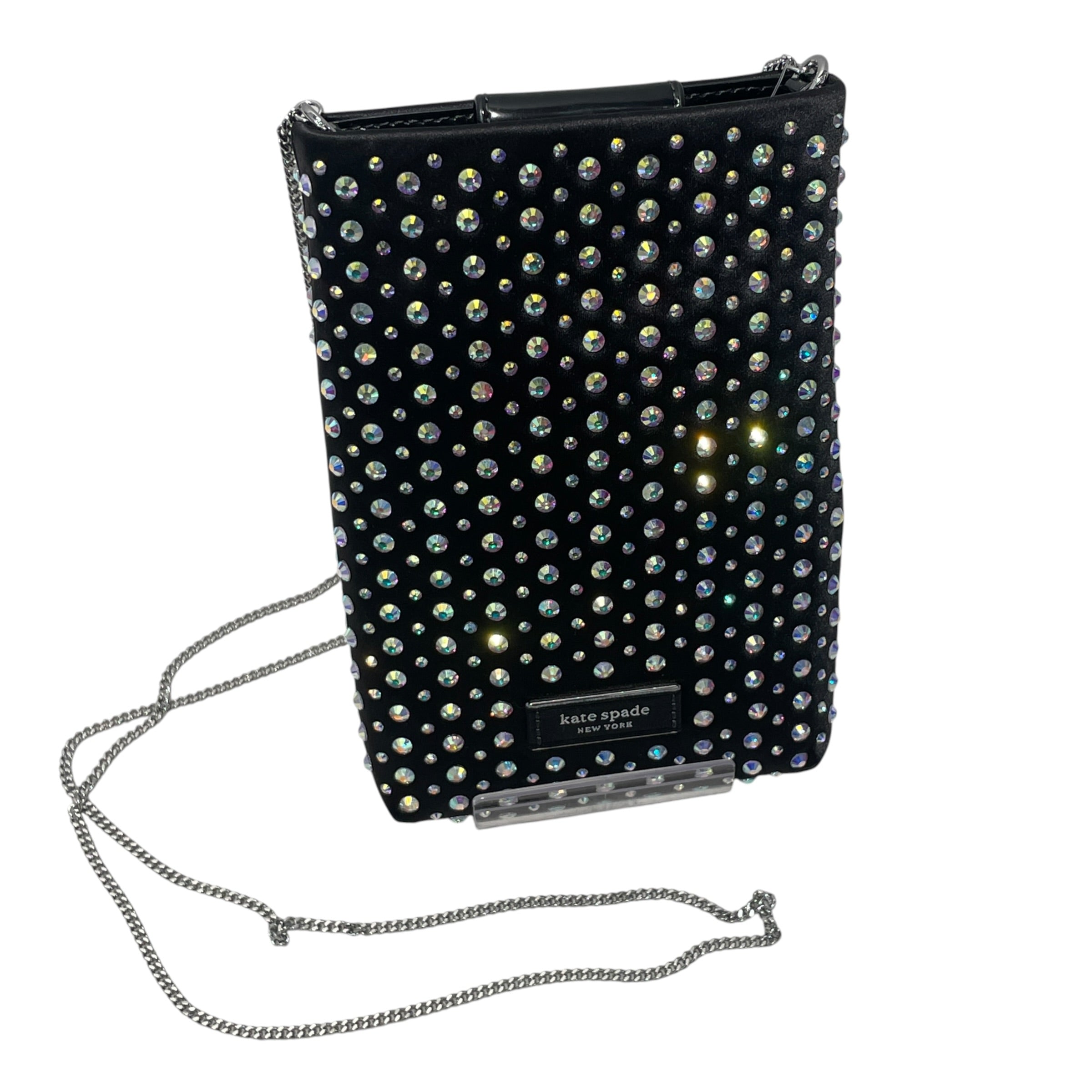 kate spade new york/Cross Body Bag/Silk/BLK/pochette rhinestone view 1