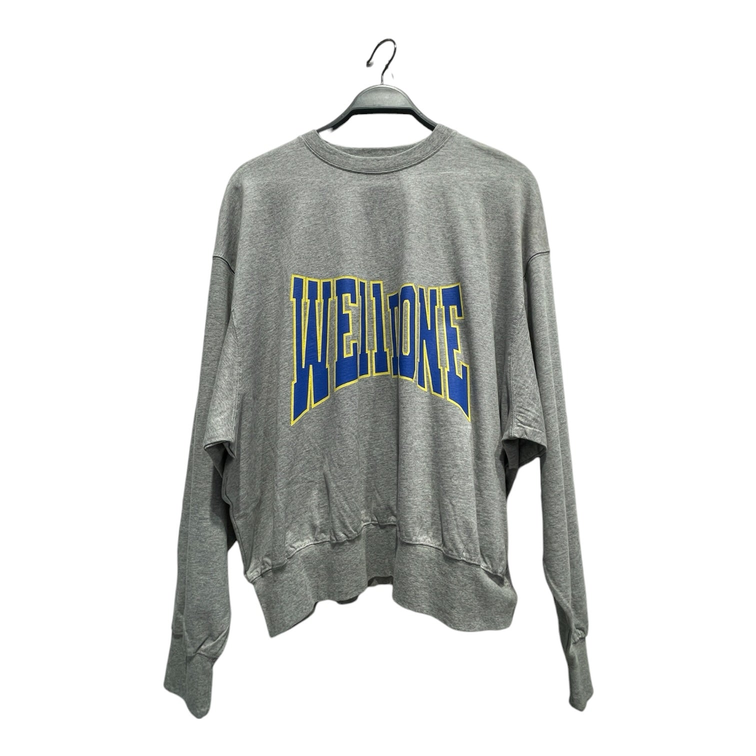 WE11DONE/LS T-Shirt/S/Cotton/GRY/'WE11DONE' LOGO view 1