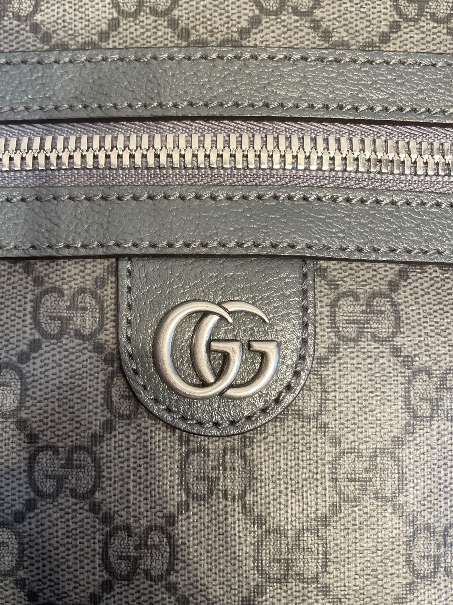 GUCCI/Backpack/Monogram/Leather/GRY/Supreme Ophidia view 4