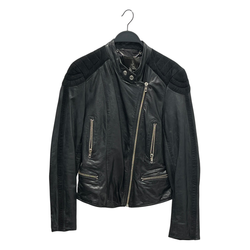 Muubaa/Leather Jkt/M/BLK/padded shoulders