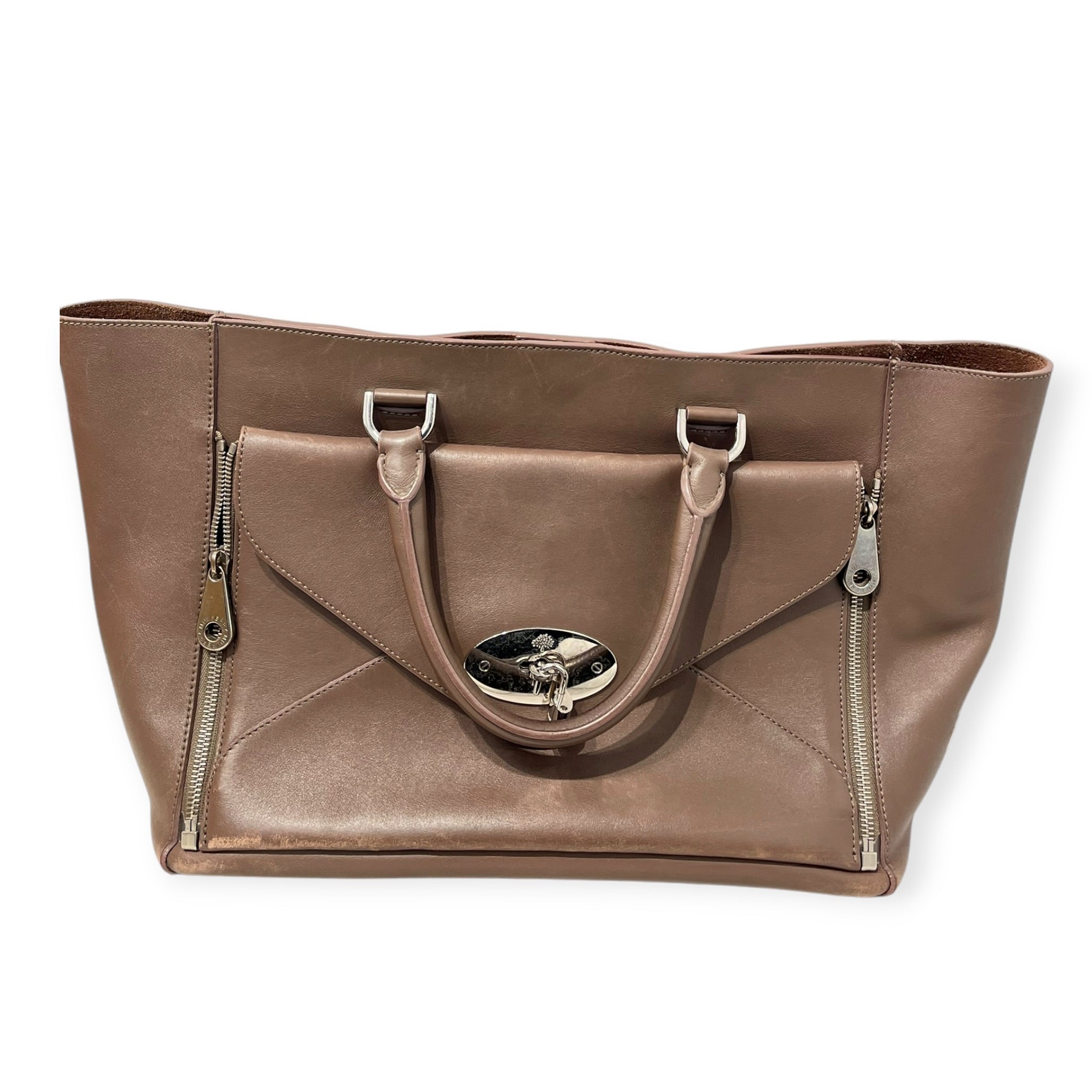 MULBERRY/Bag/Leather/BEG/TAUPE BROWN WILLOW TOTE BAG view 1