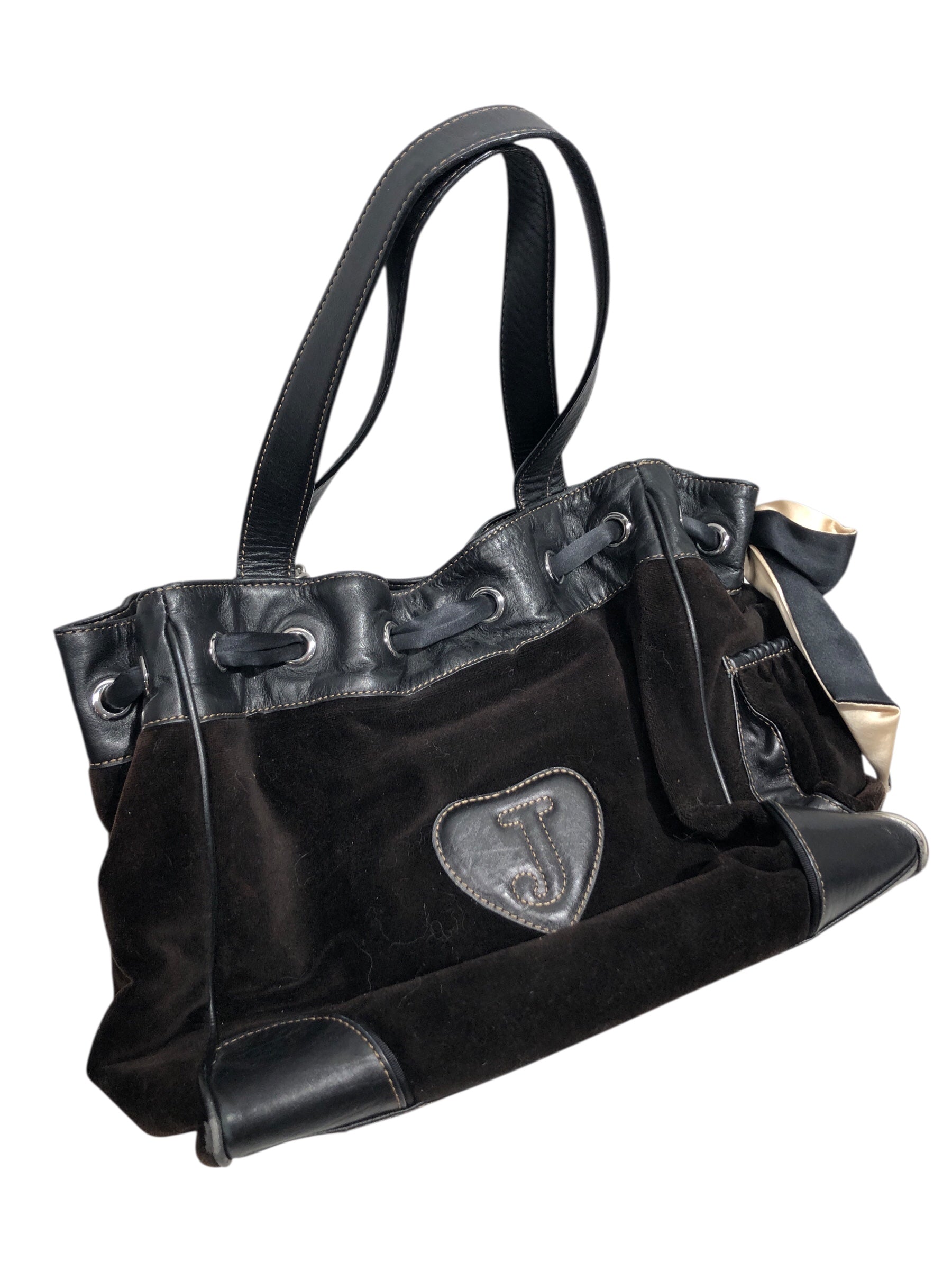 JUICY COUTURE/Tote Bag/Polyester/BRW/Velour Large Brwn Purse view 2