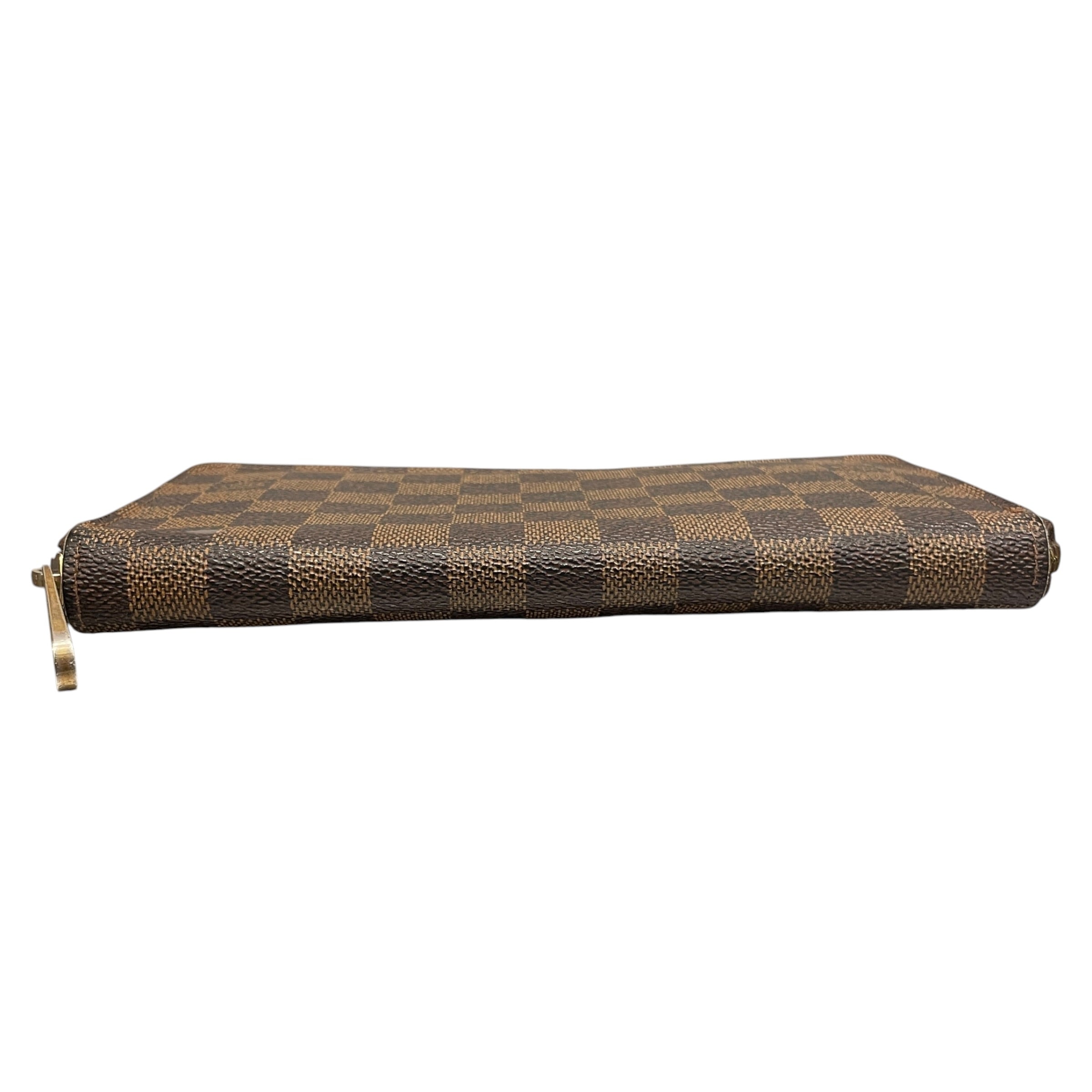 LOUIS VUITTON/Wallet/Monogram/Leather/BRW/Damier Ebene Zippy Wallet view 3