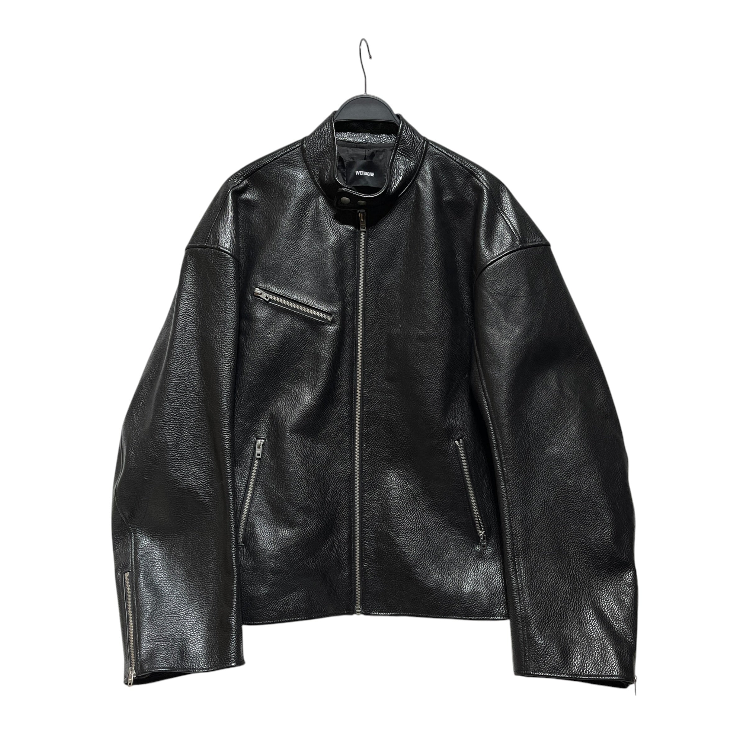 WE11DONE/Leather Jkt/L/Leather/BLK/Cowhide Racer Jacket view 1