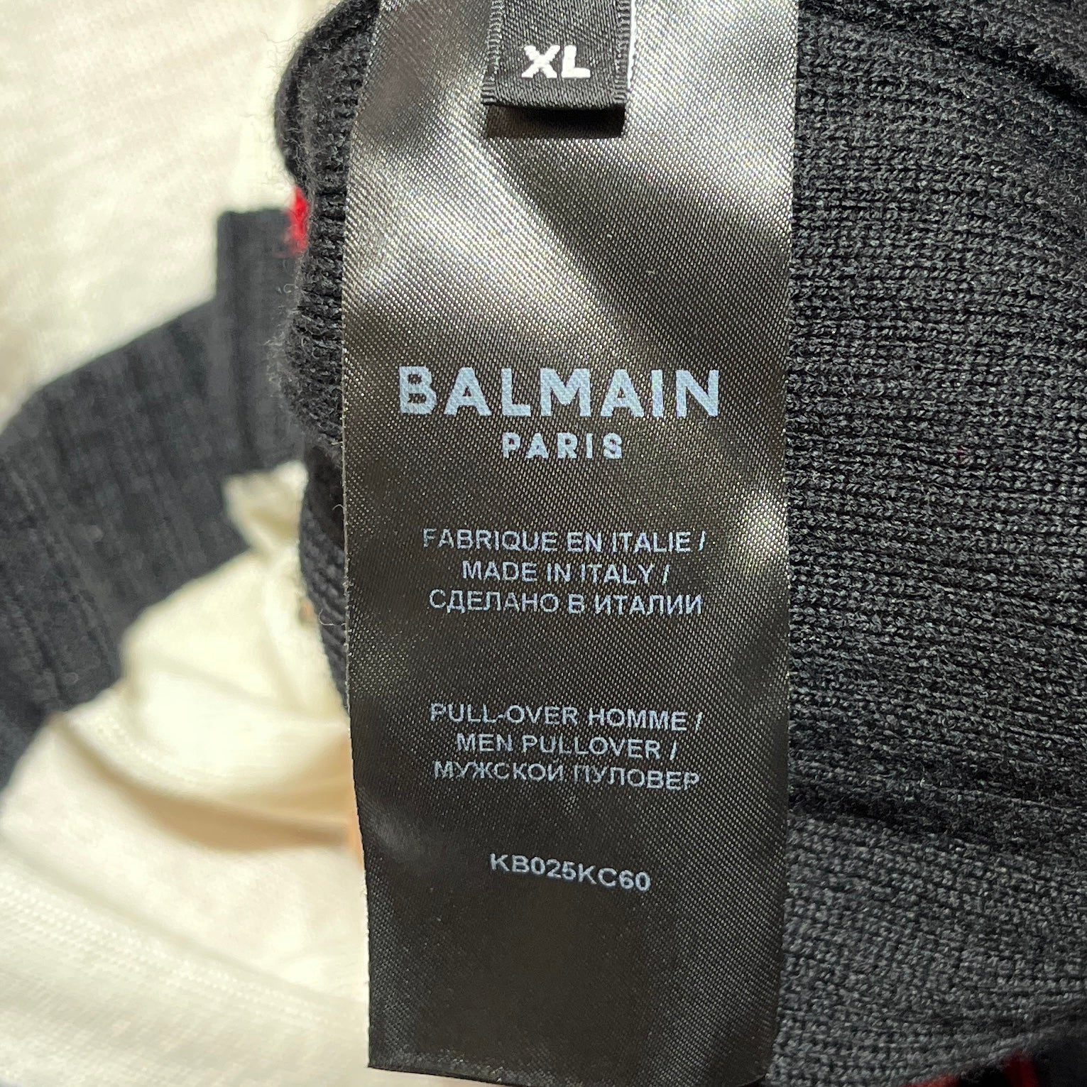 BALMAIN/Sweater/XL/Cotton/RED/RED/BLK/WHT view 5