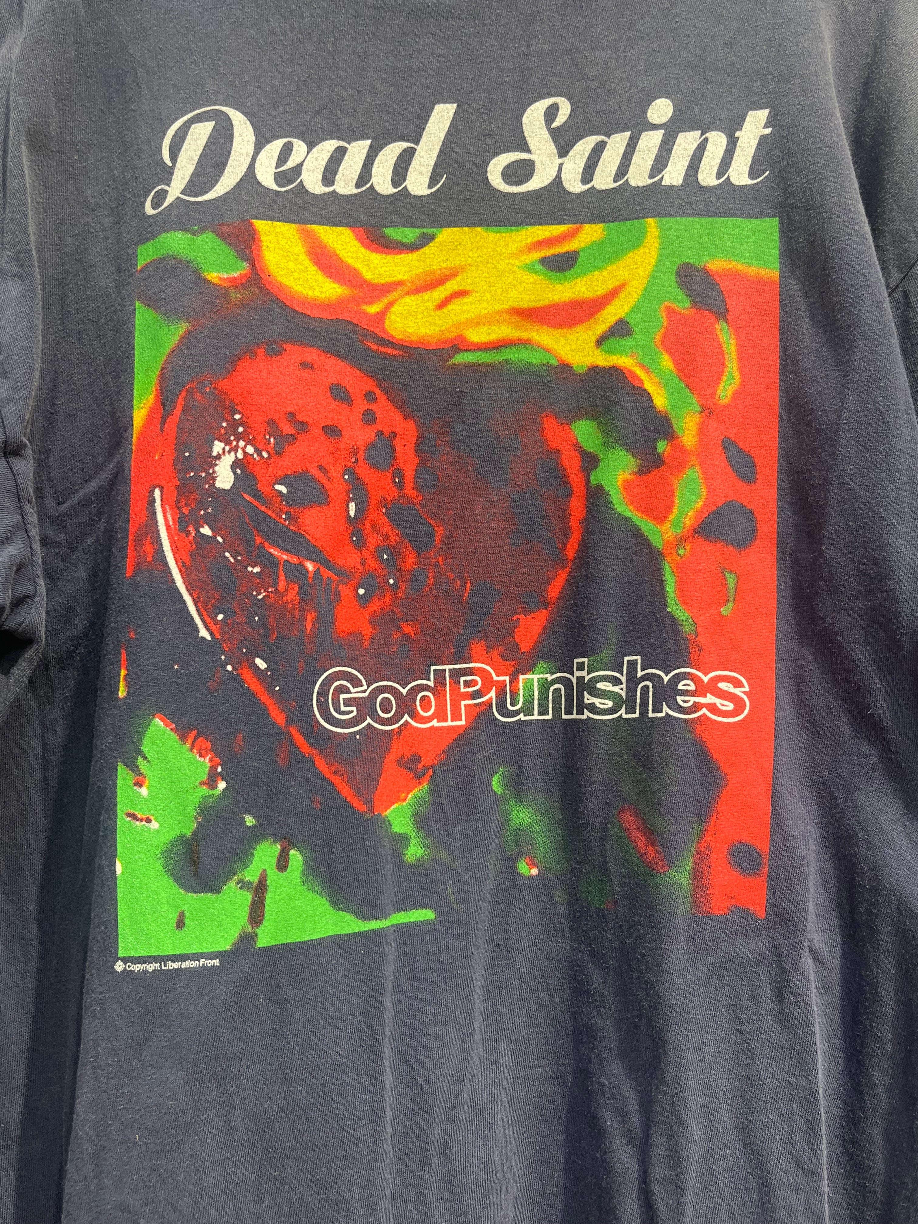 SAINT/T-Shirt/L/Cotton/NVY/DEAD SAINTS LOGO view 6