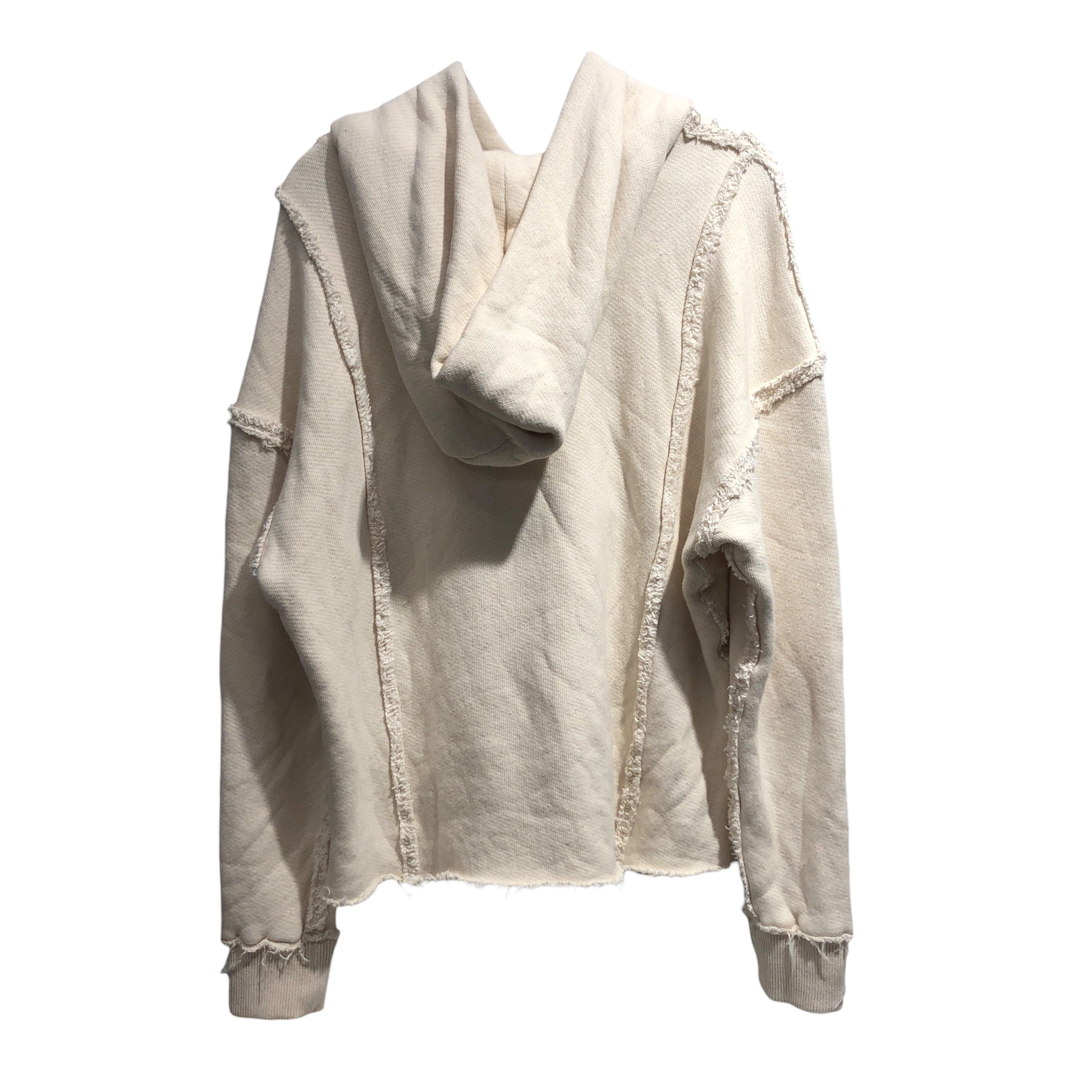 Soif De Luxe/Hoodie/L/Cotton/CRM/Oversize/Phrayed Hoodie view 2