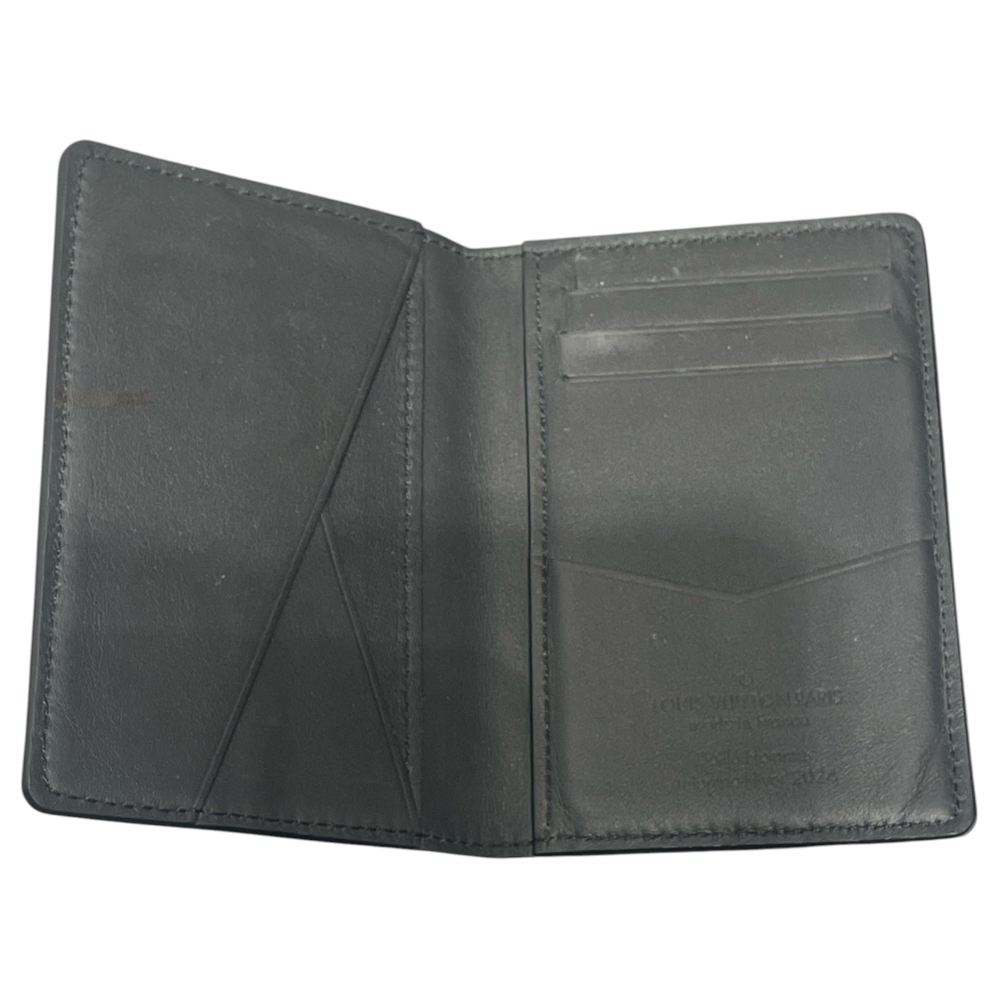 LOUIS VUITTON/Bifold Wallet/Monogram/Leather/BLK/Eclipse Pocket Organizer view 3