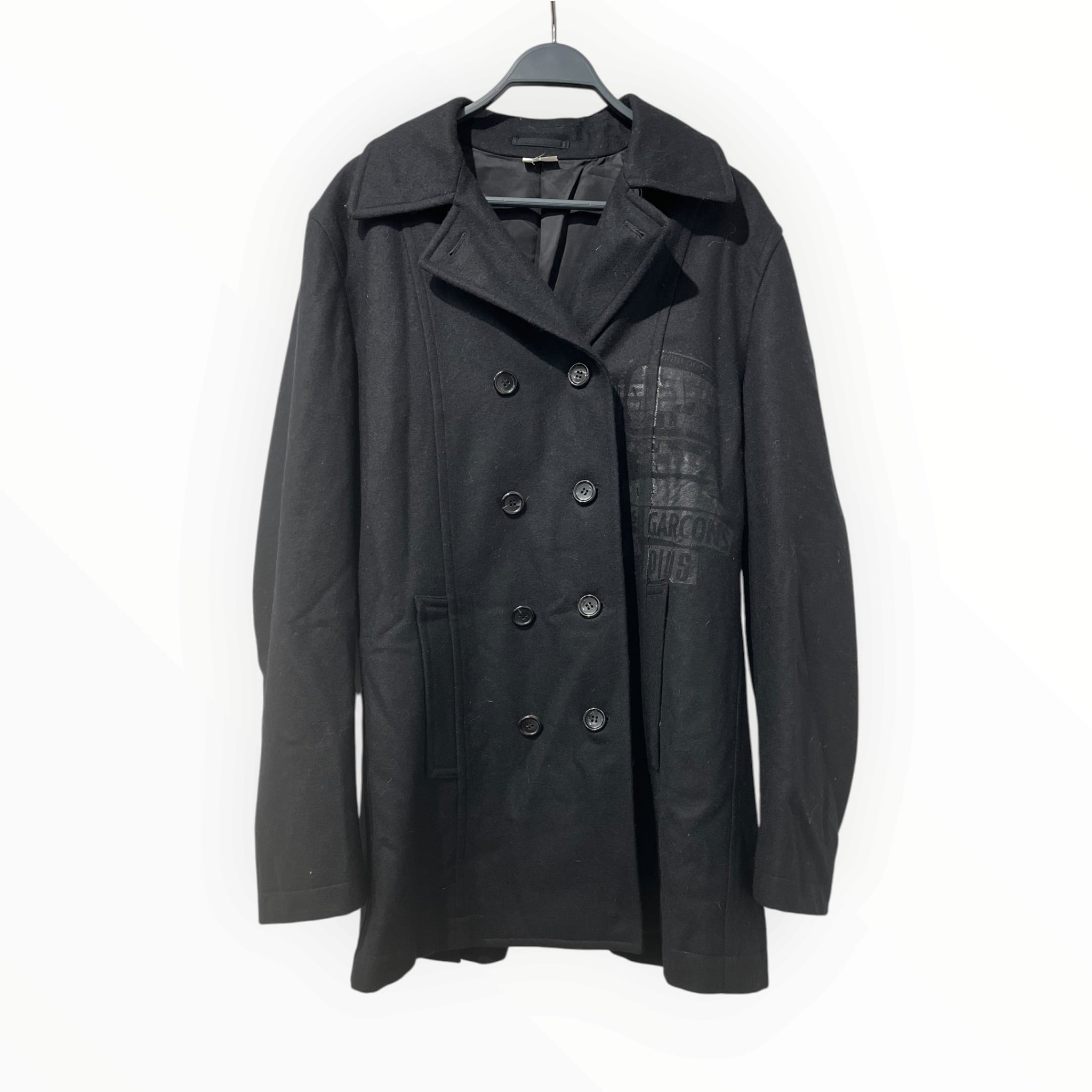 COMME des GARCONS HOMME PLUS/Coat/LL/Wool/BLK/Double Breasted/JAMIE REID CHESTER COAT view 1