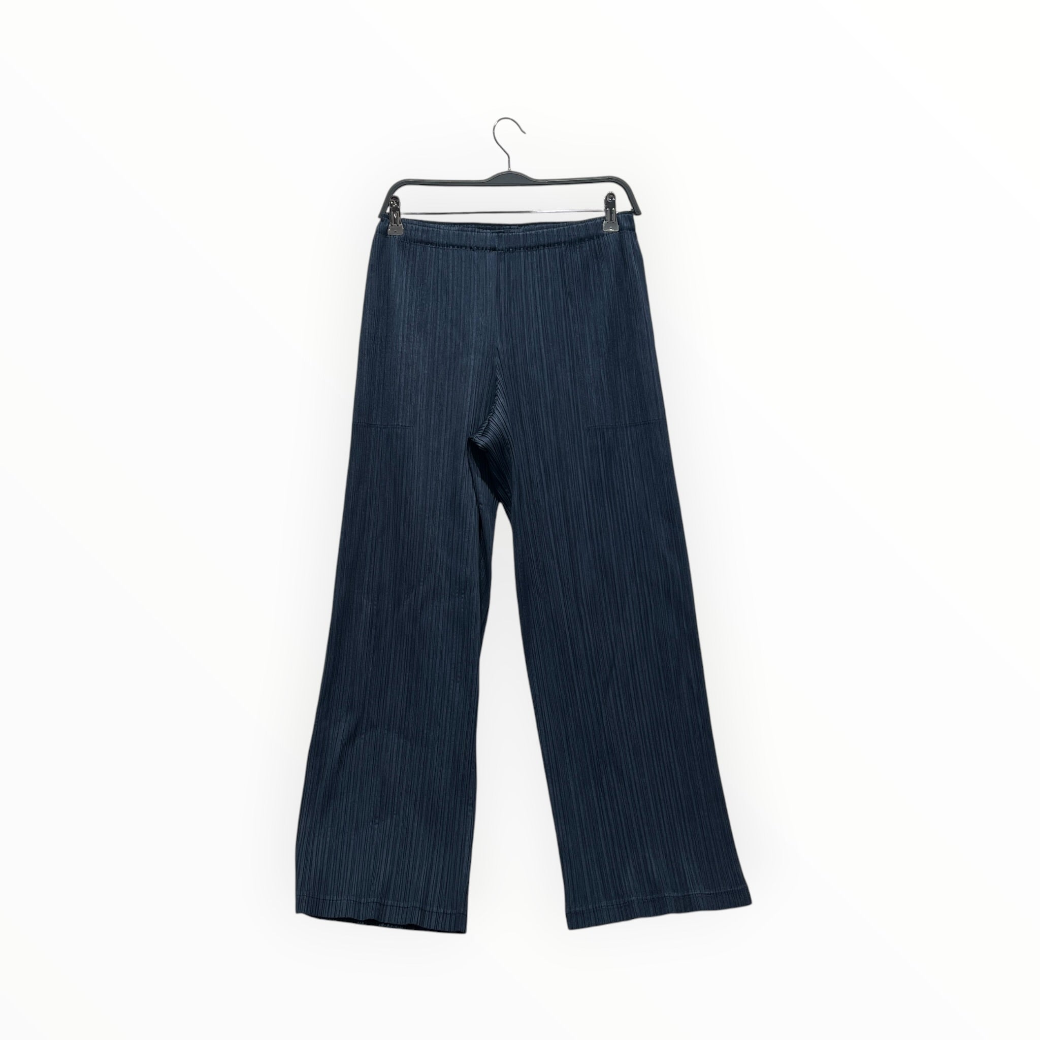 PLEATS PLEASE ISSEY MIYAKE/Bottoms/FREE/Polyester/NVY/Chino/Wide Leg Pleated Blue Pants view 2
