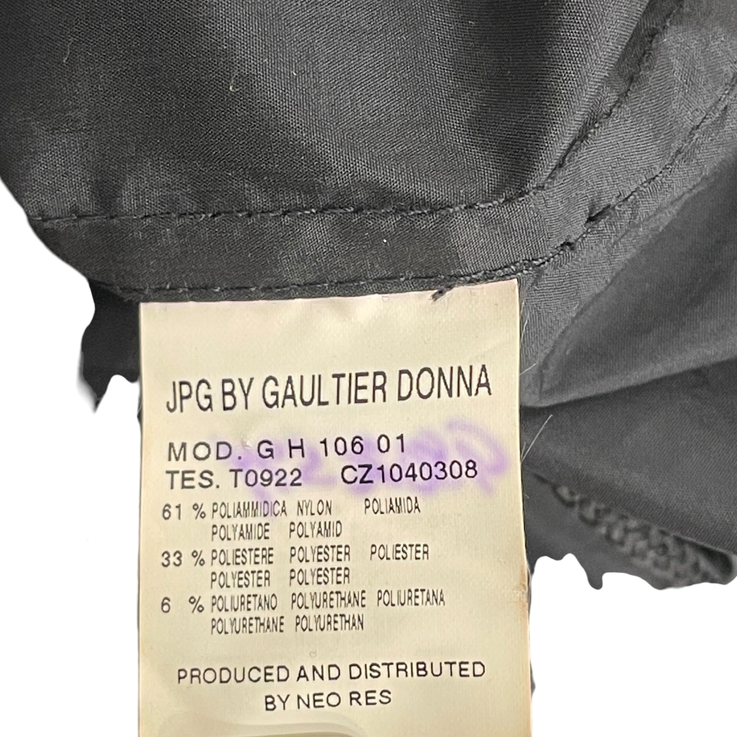 Jean Paul Gaultier/Jacket/38/Polyester/BLK/BIULT IN CARRY STRAPS view 5