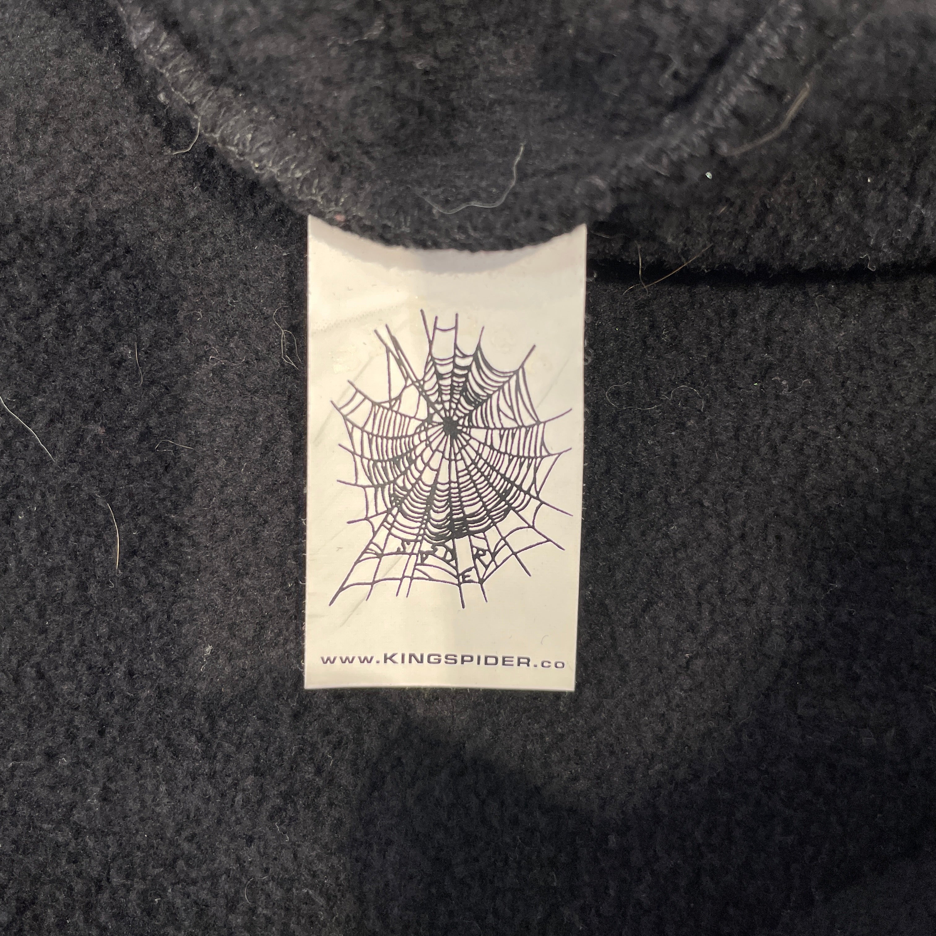 Sp5der/Zip Up Hoodie/M/Cotton/BLK/Black sp5der zip up hoodie view 3