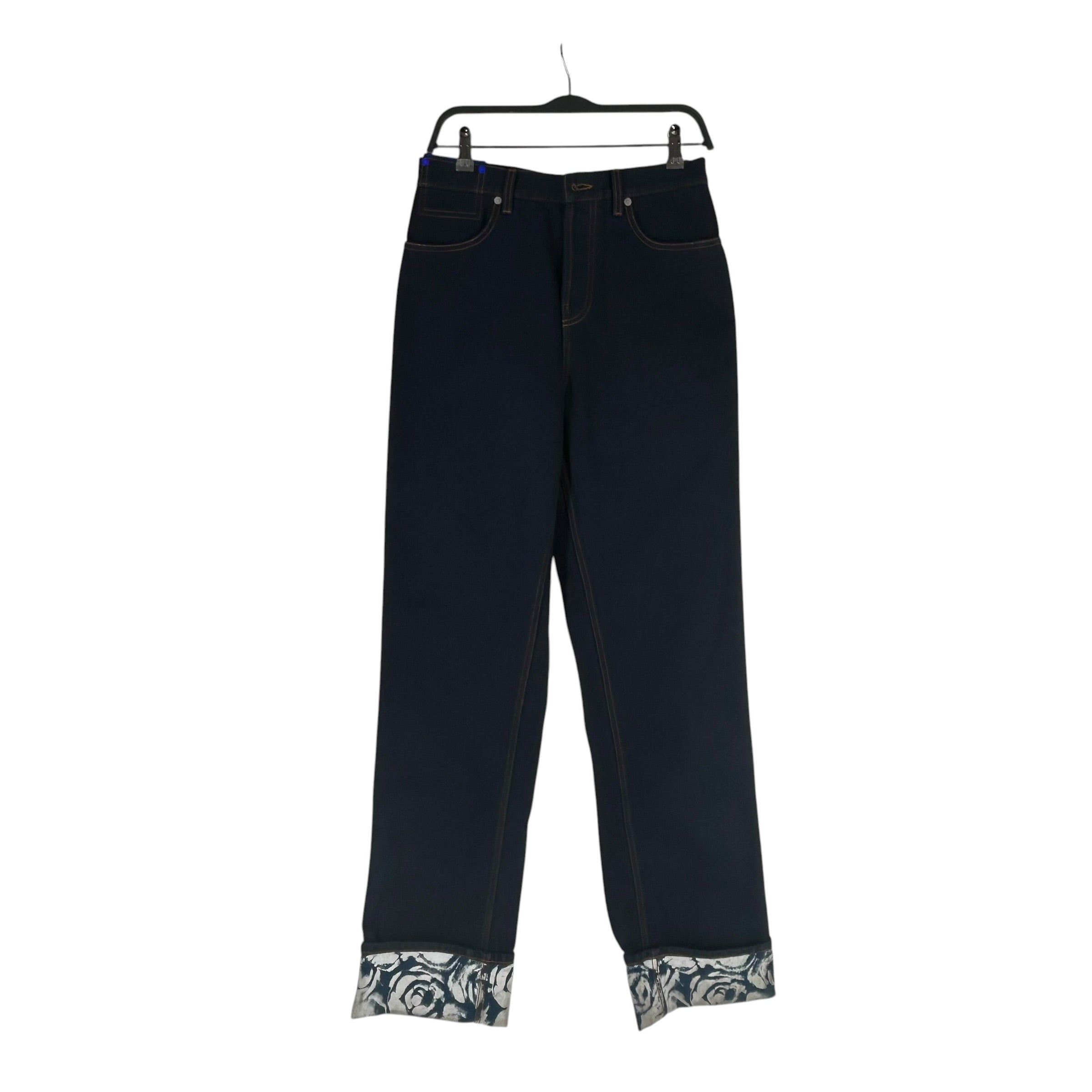 BURBERRY LONDON/Straight Pants/27/Denim/BLU/LOGO PATCH DENIM ROSE view 1