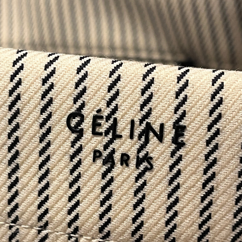 CELINE/Bag/Stripe/WHT/striped medium frnt buckle bag