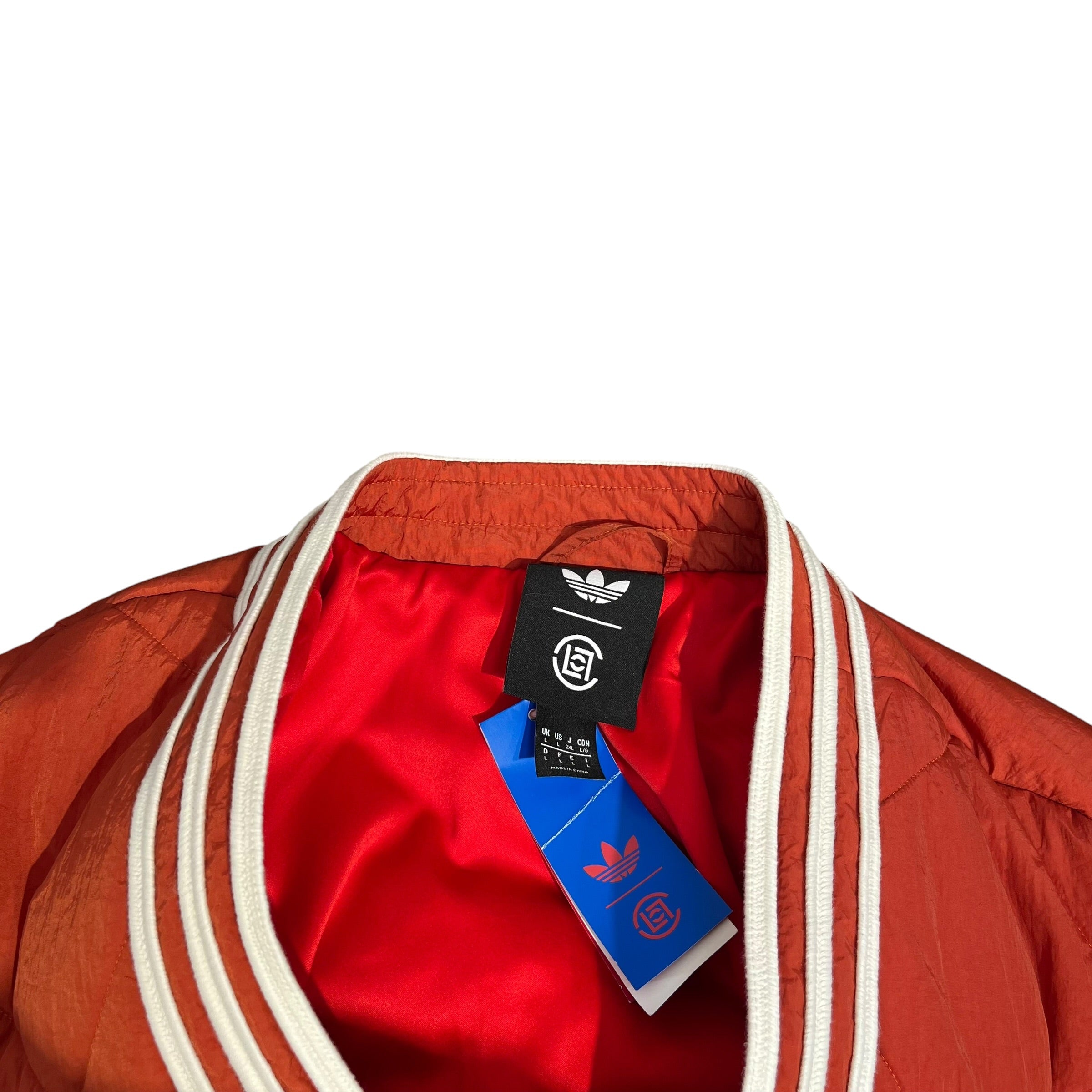 adidas/CLOT(CLOTAPPAREL)/Puffer Jkt/L/Polyester/ORN/chines side gld button view 3
