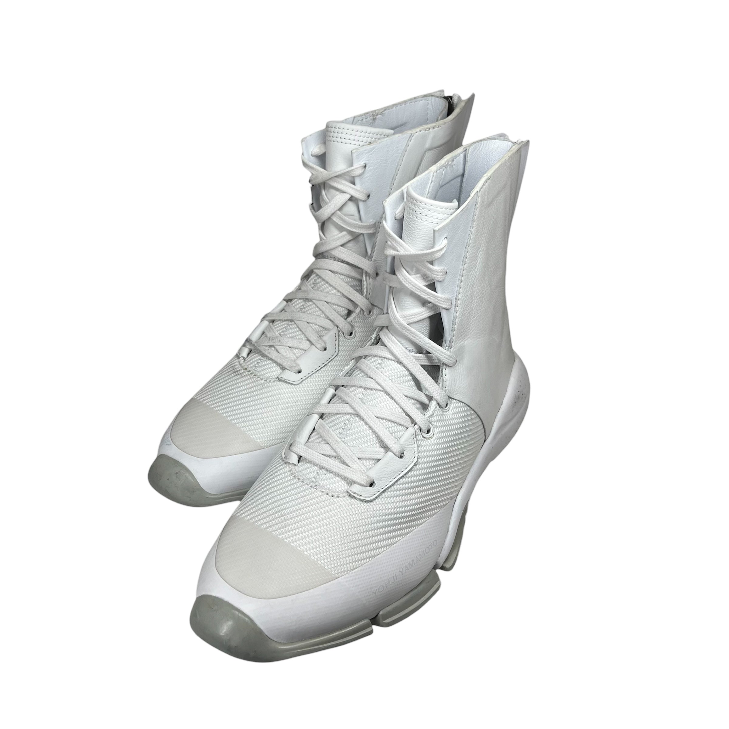 Y-3/Hi-Sneakers/US 7.5/WHT/FUTURE ZIP HIGH view 1