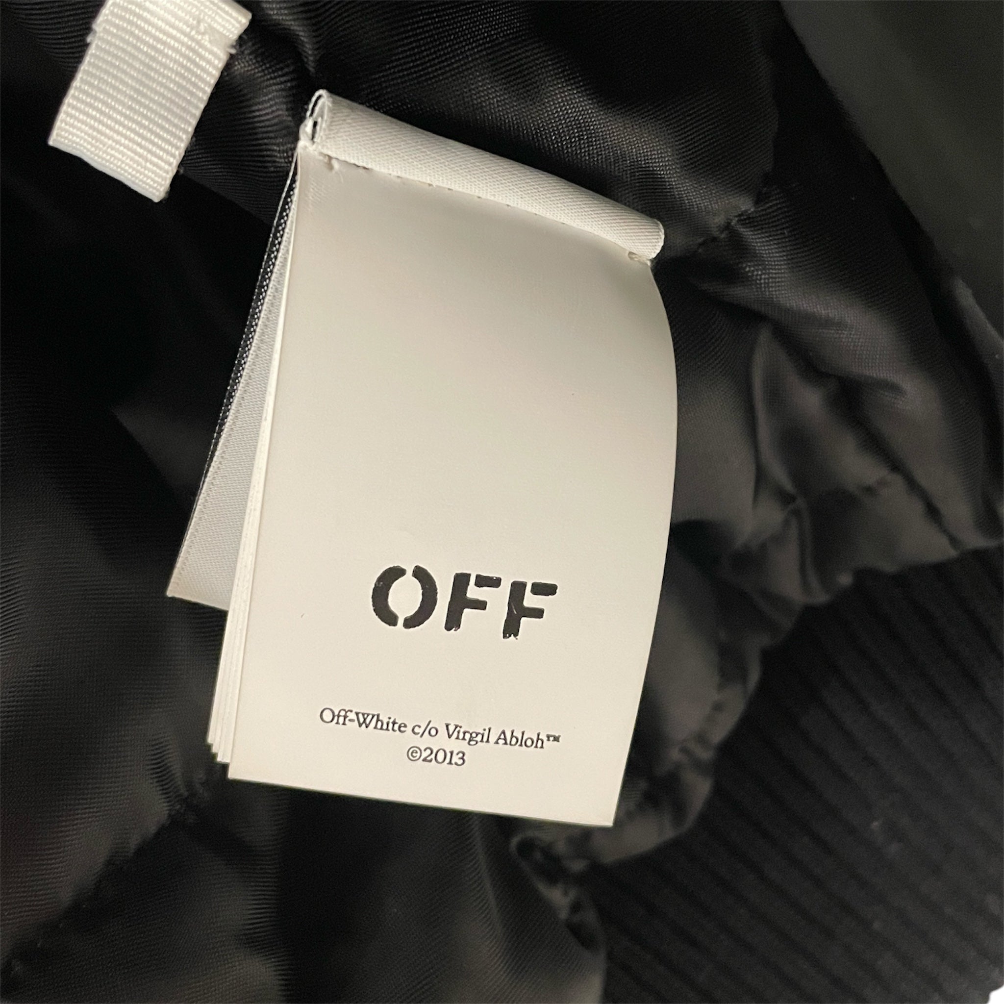 OFF-WHITE/Baseball Jkt/46/Leather/BLK/ view 3