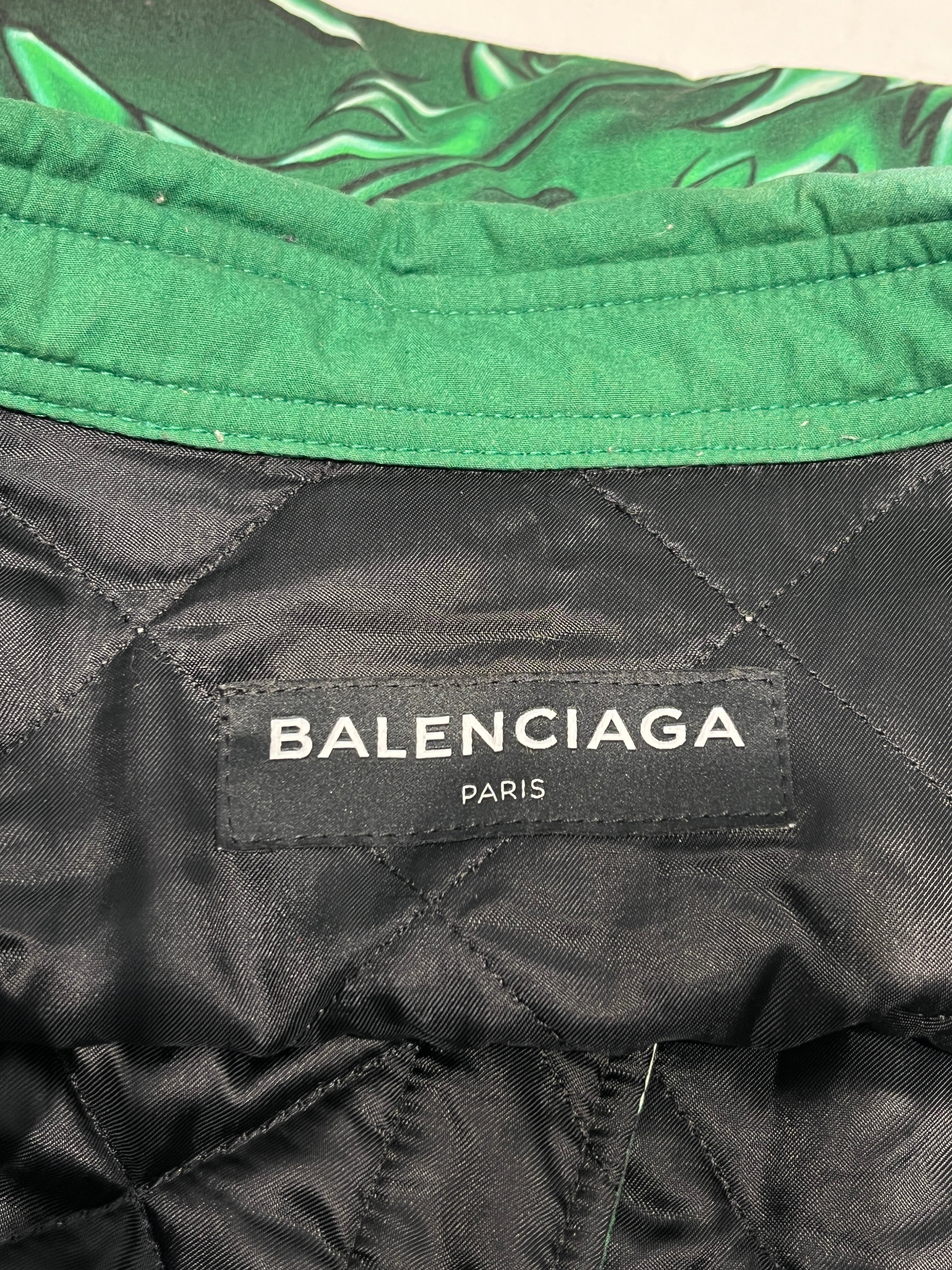BALENCIAGA/SS Shirt/44/Cotton/GRN/All Over Print/18SS DRAGON view 3