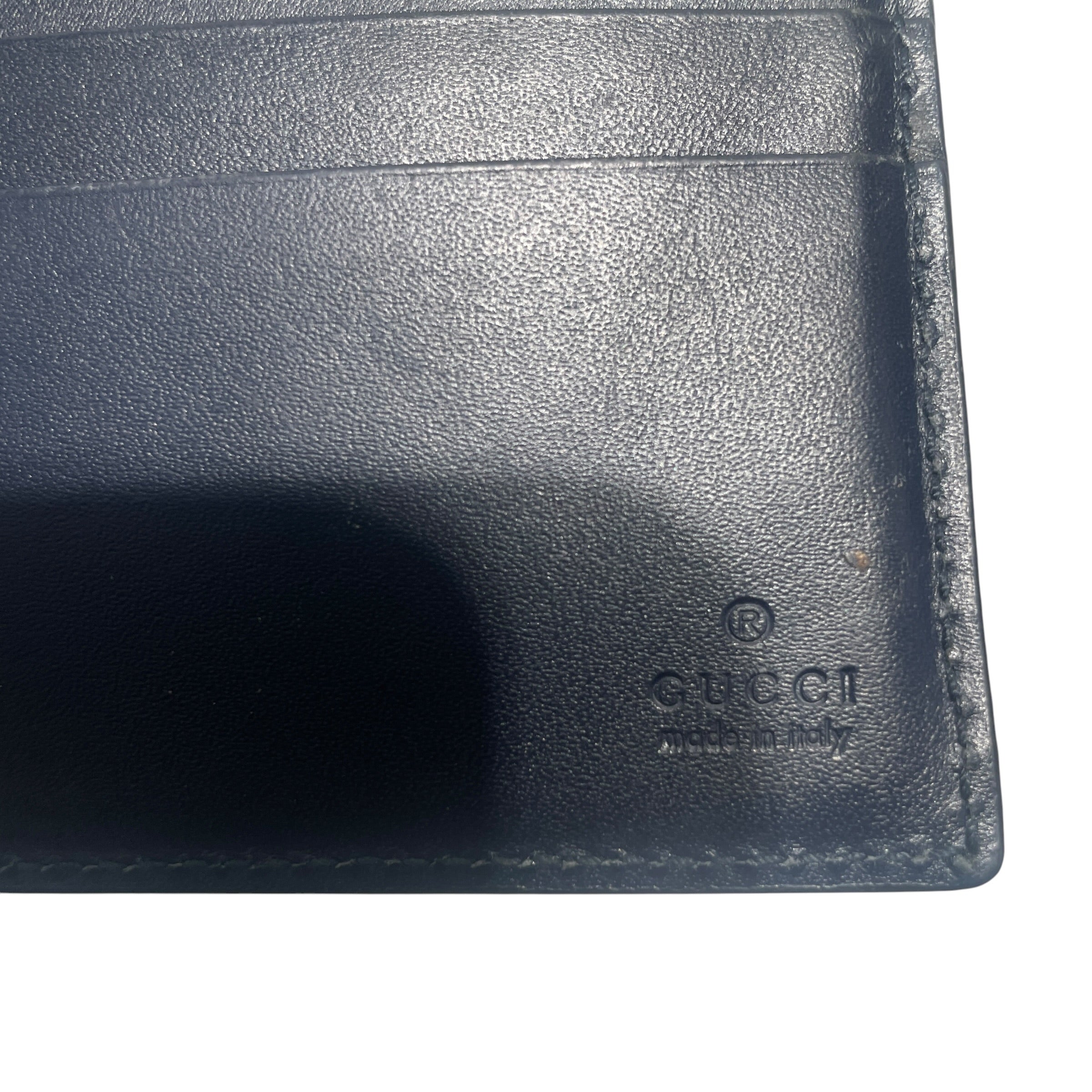 GUCCI/Wallet/Leather/BLK/M's/gg view 3
