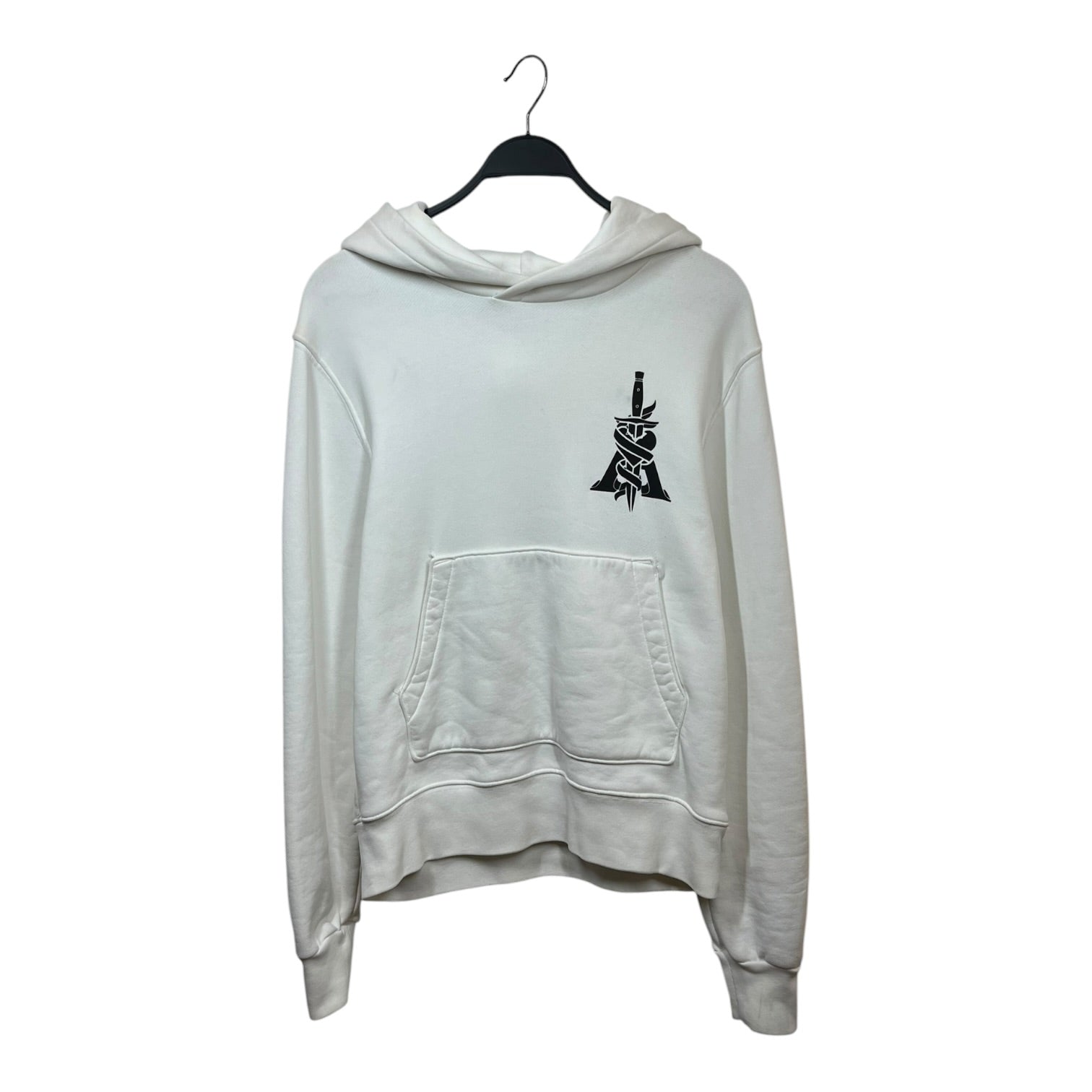 AMIRI/Hoodie/XS/Cotton/WHT/sword logo view 1