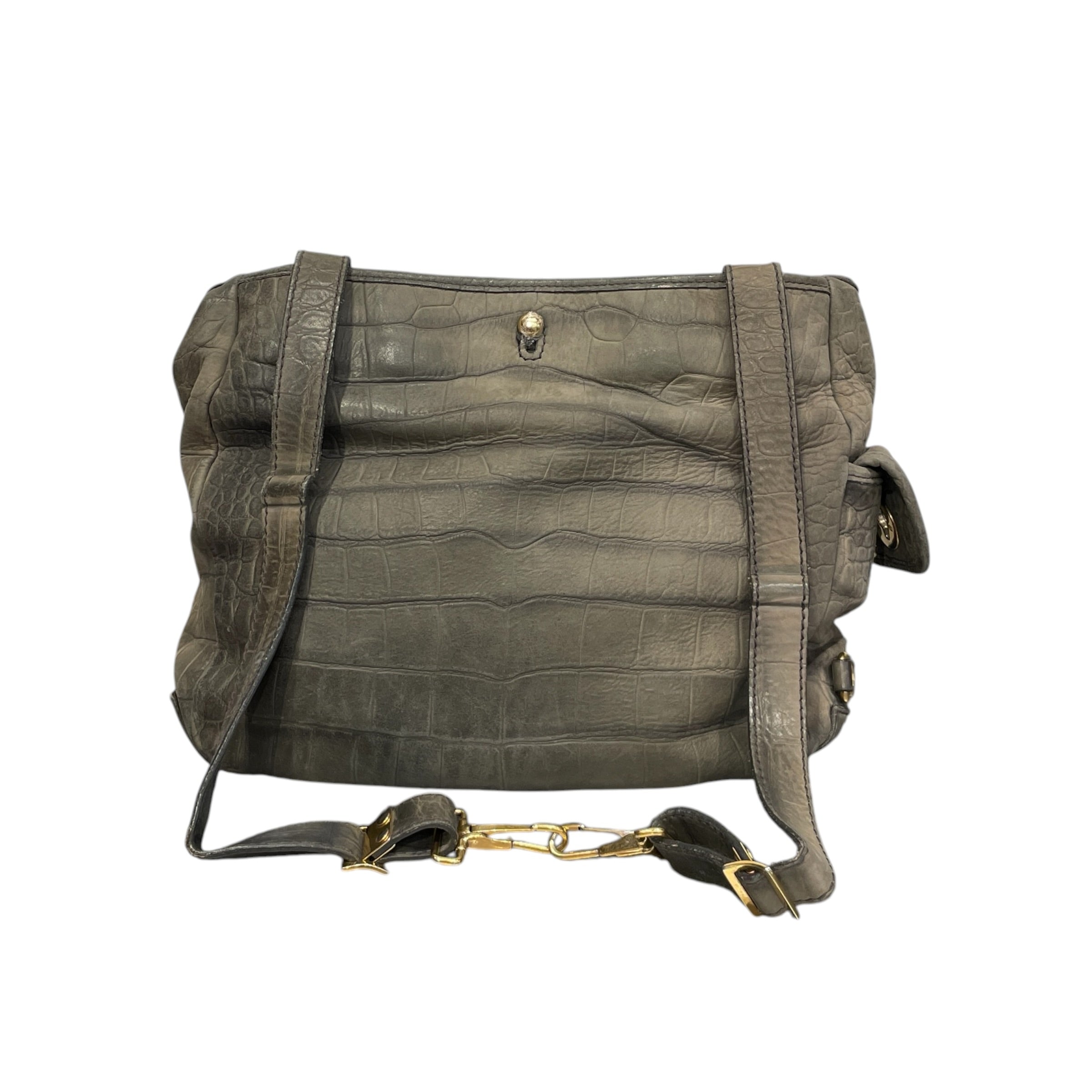 YVES SAINT LAURENT/Bag/Animal Pattern/Leather/GRY/crocodile view 4