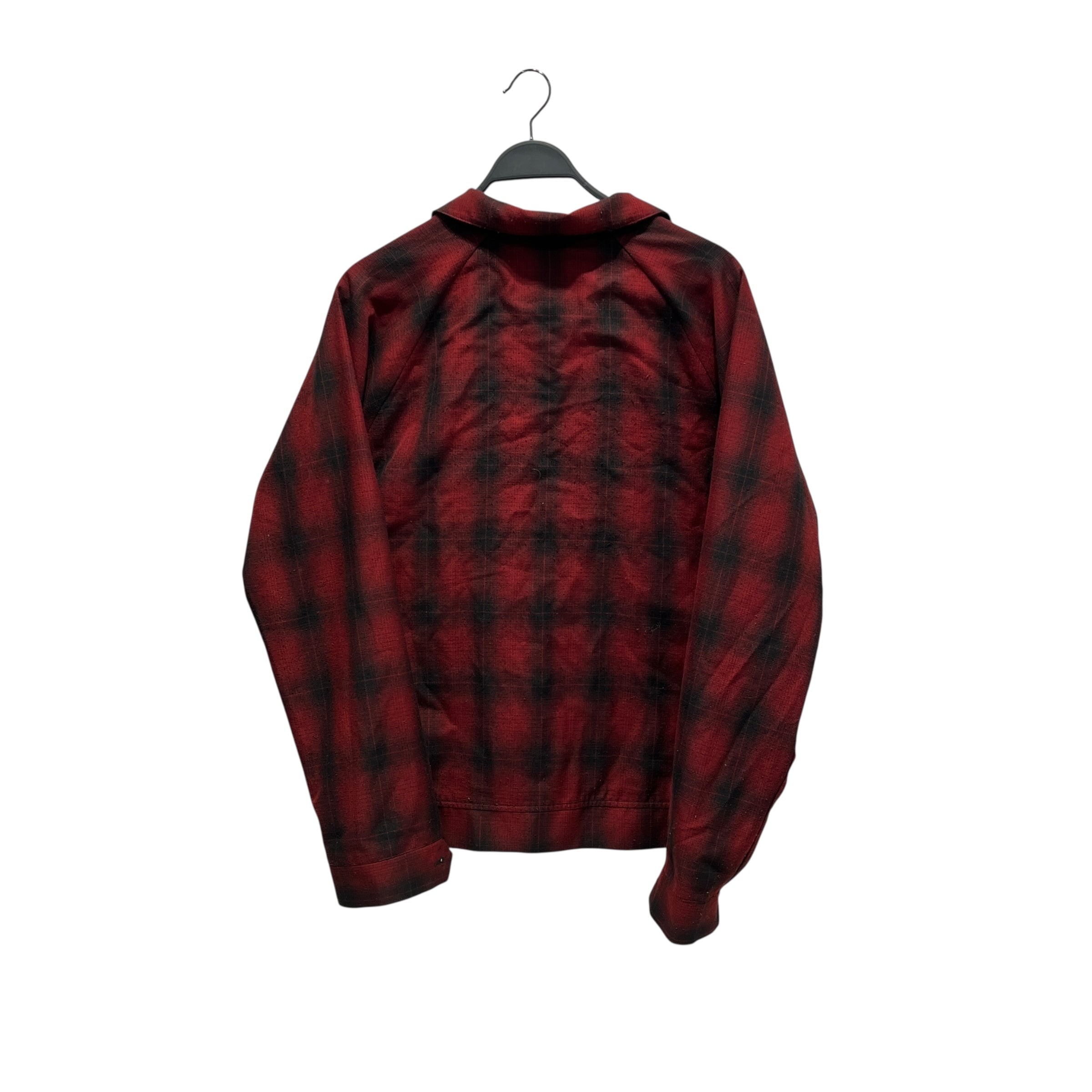 STUSSY/Jacket/L/Polyester/RED/Plaid/front pocket zip view 2