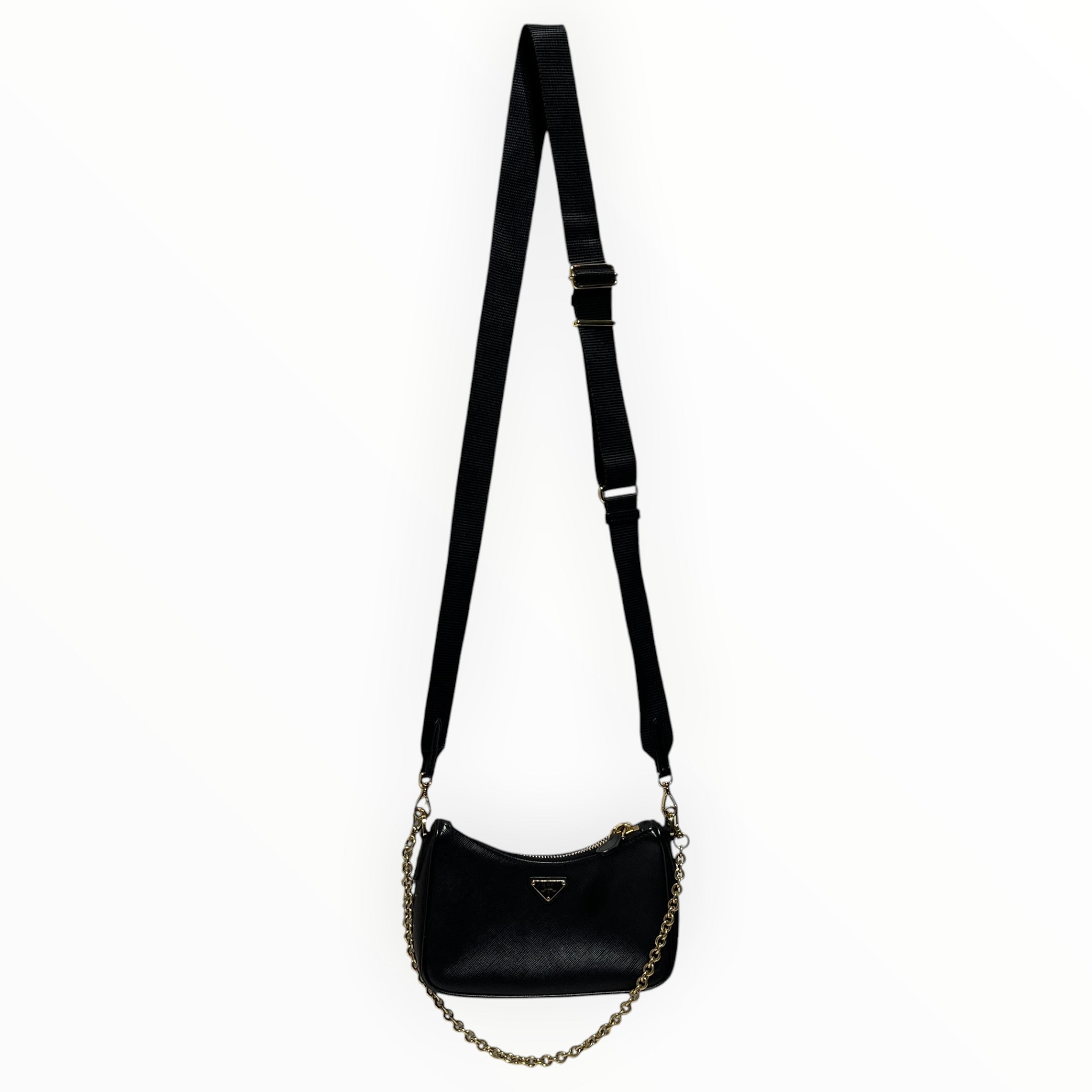 PRADA/Cross Body Bag/Leather/BLK/05 SAFFIANO RE-EDITON view 1