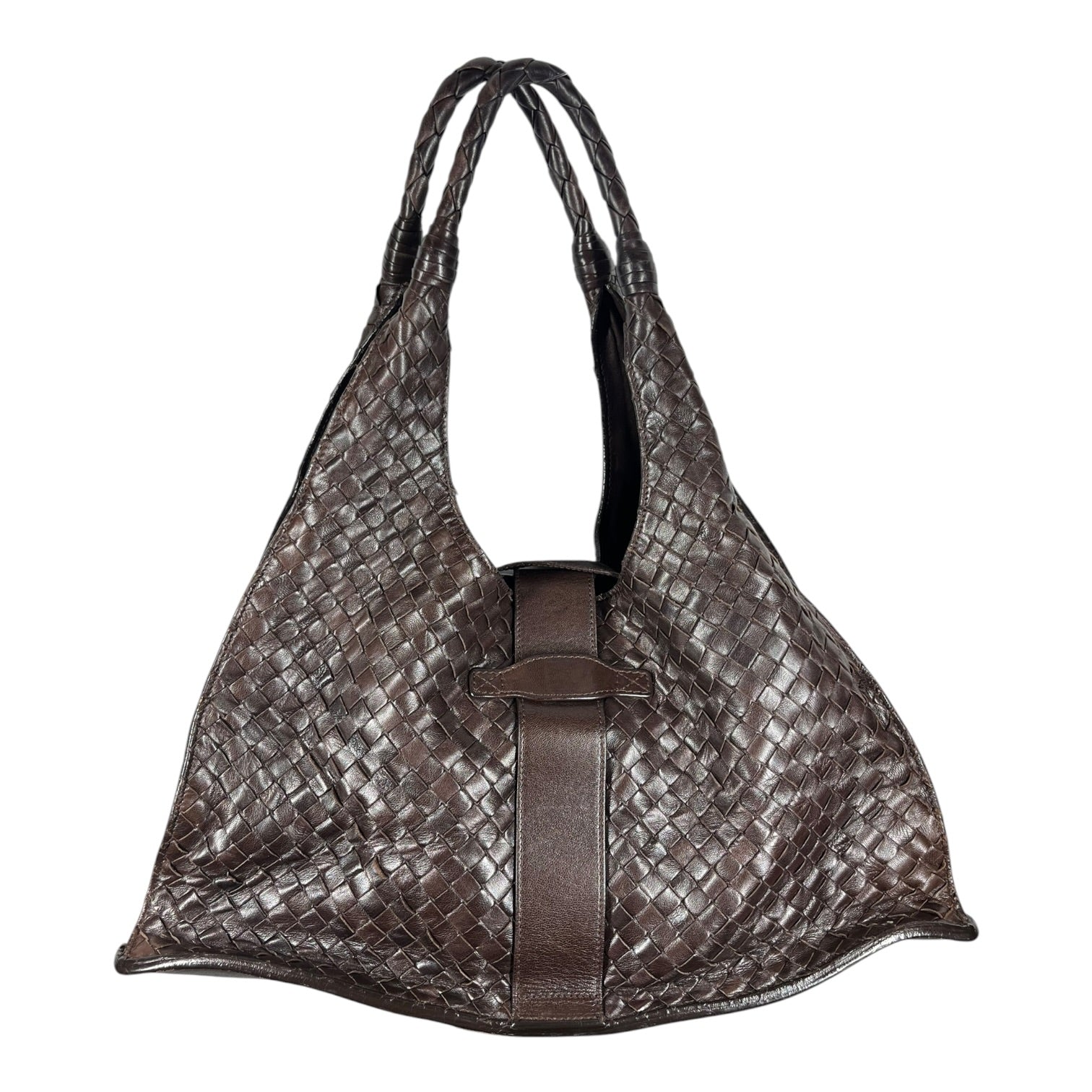 BOTTEGA VENETA/Hand Bag/Leather/BRW/Intrecciato Woven Hobo Bag view 2
