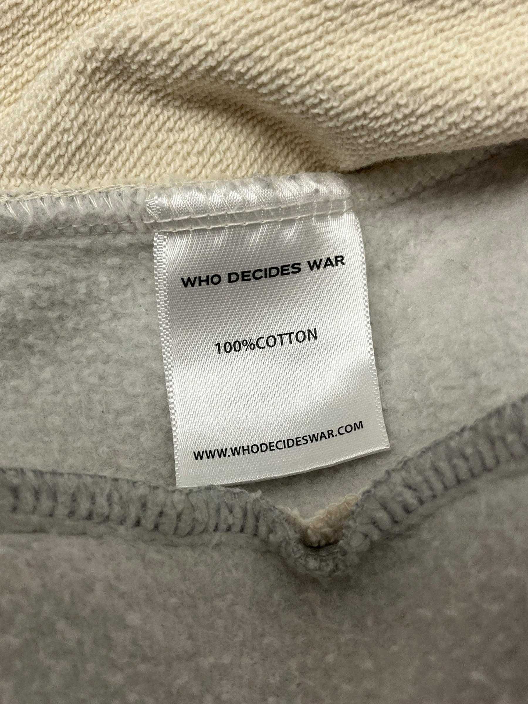 WHO DECIDES WAR/Sweatshirt/XL/Cotton/GRY/ view 5
