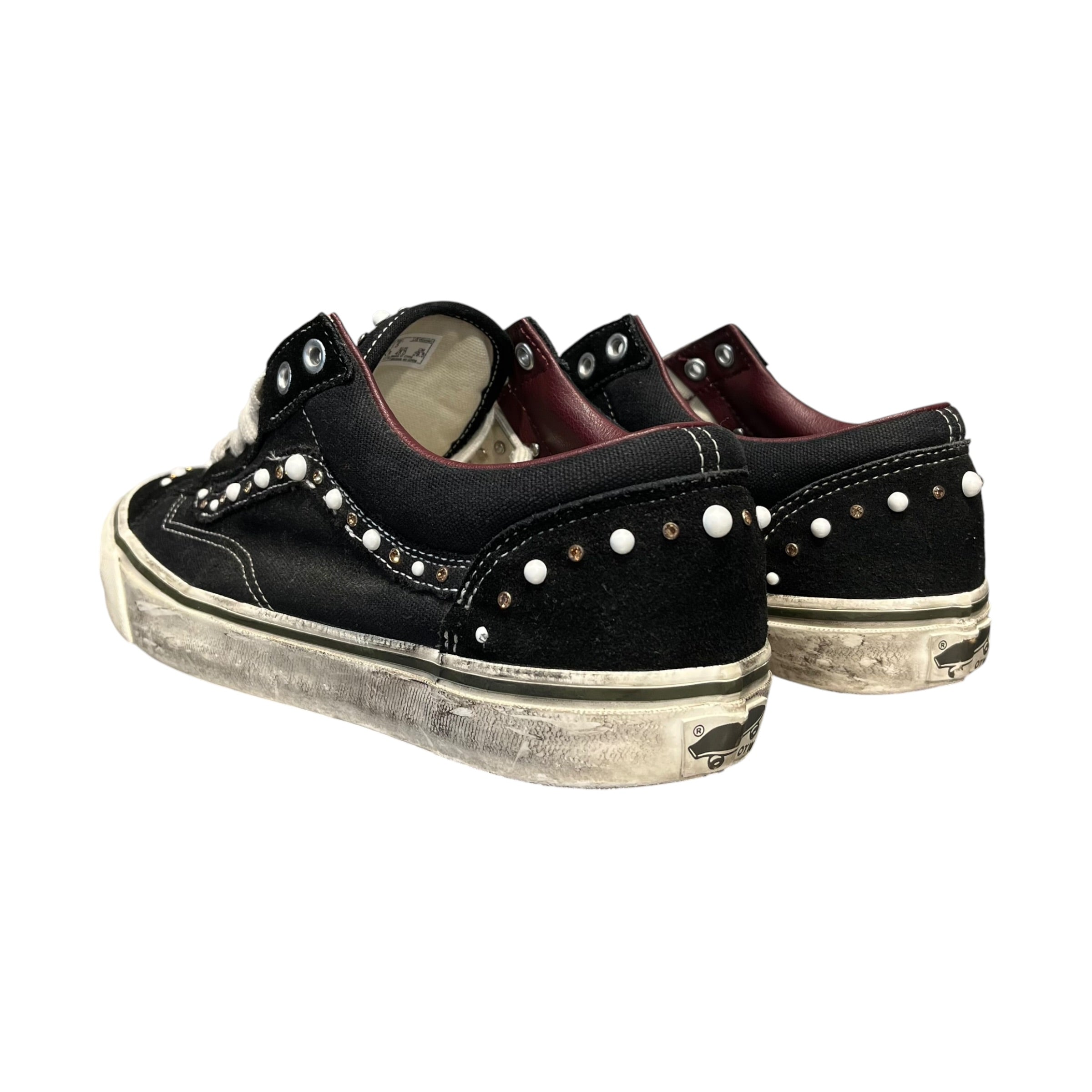 VANS/Low-Sneakers/US 11.5/Cotton/BLK/OTW PEARLIZED view 3