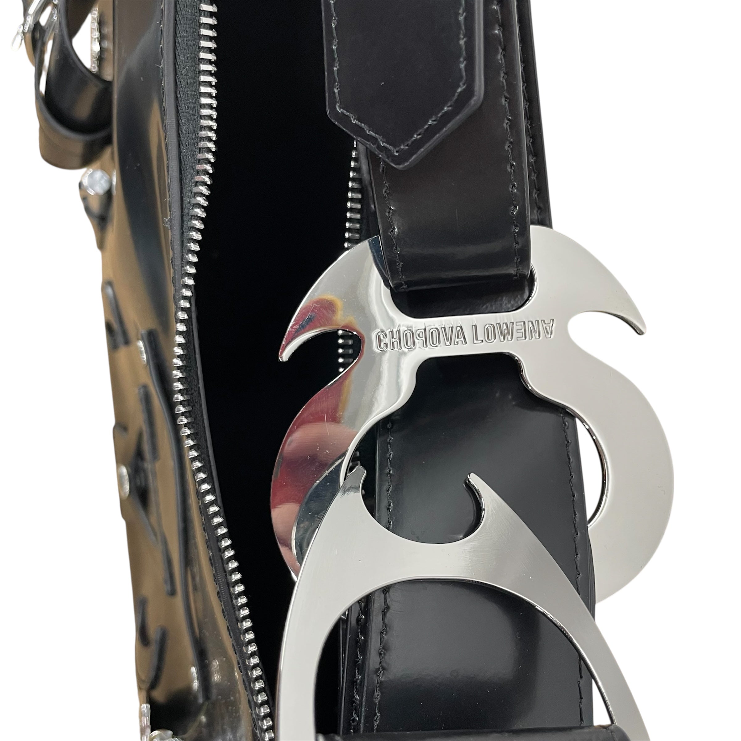 CHOPOVA LOWENA/Hand Bag/Leather/BLK/SOFIA PATENT LEATHER BAG view 6