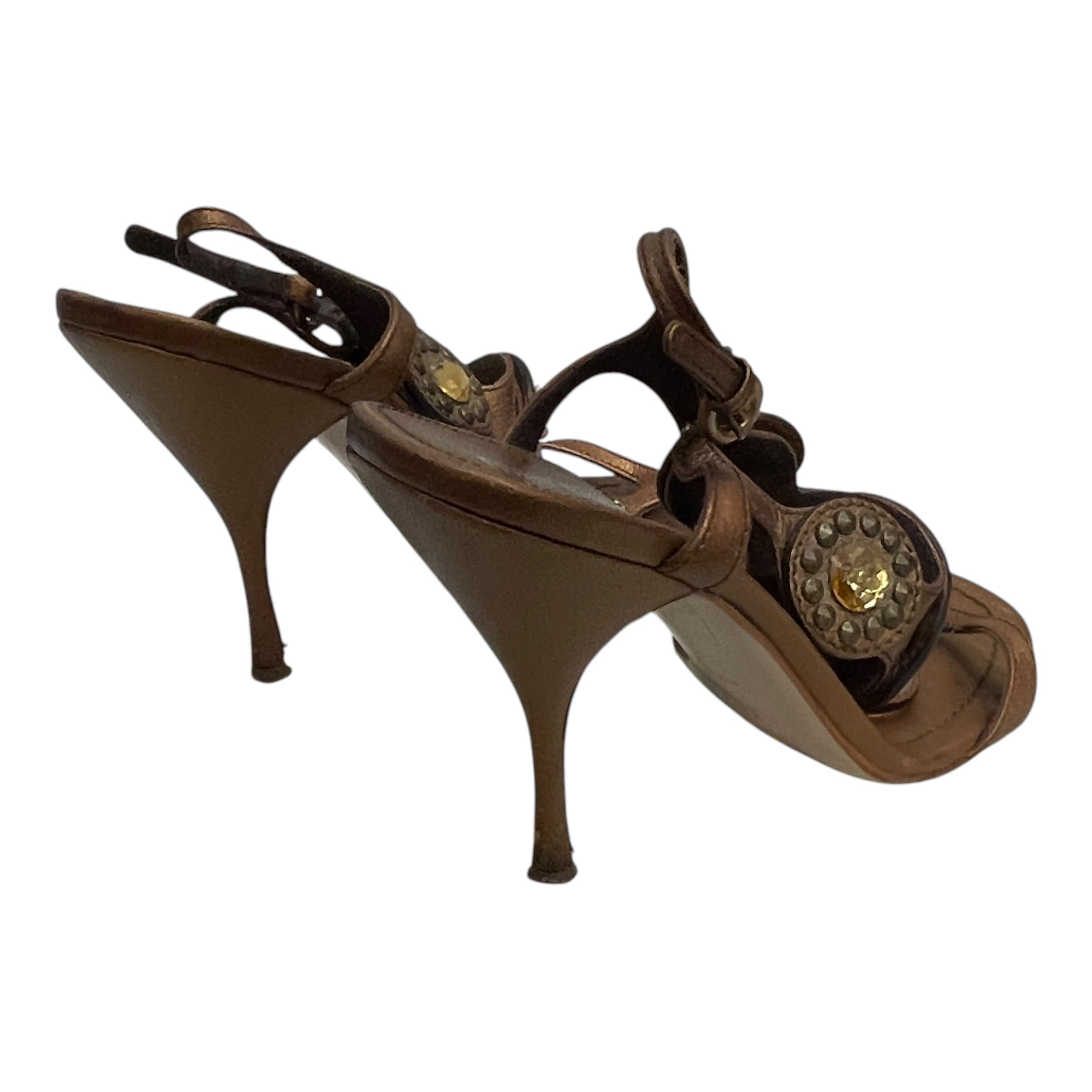 MIU MIU/Heels/US 7.5/Leather/CML/GEMS view 3