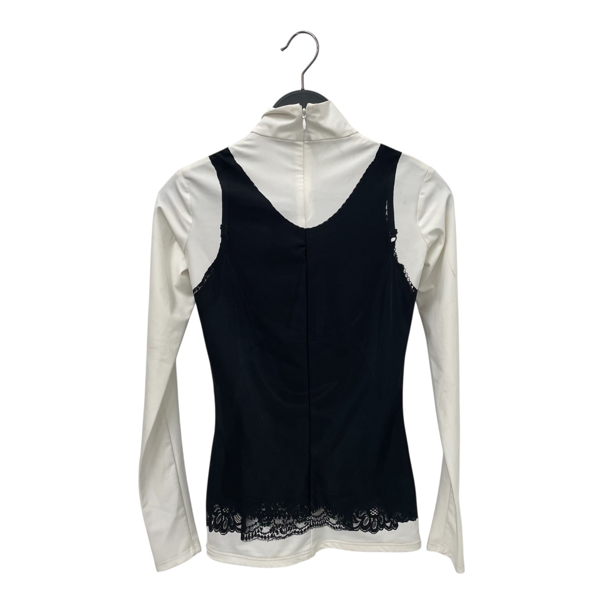 BALENCIAGA/LS T-Shirt/36/Polyester/WHT/SPANDEX BLK LINGERE PRINT view 2