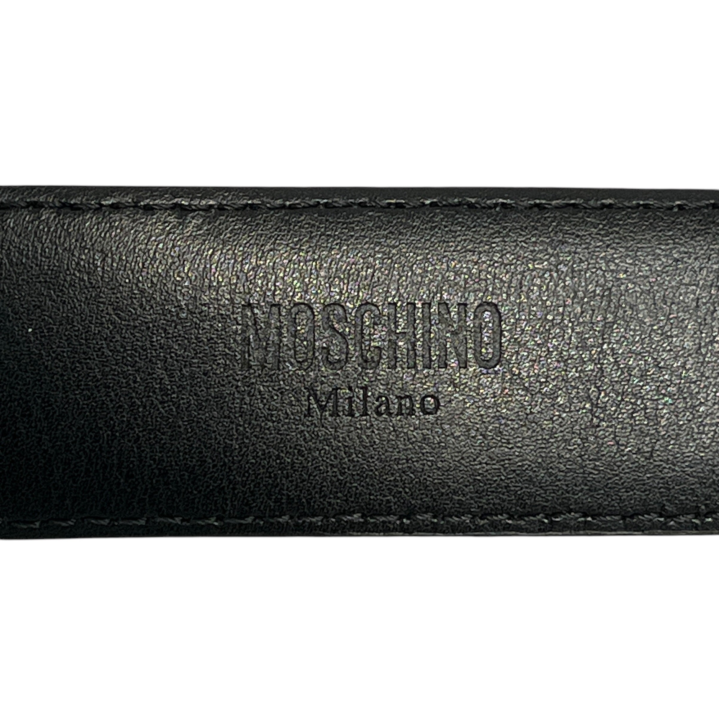 MOSCHINO/Belt/Leather/BLK/M's/Rainbow Logo view 3