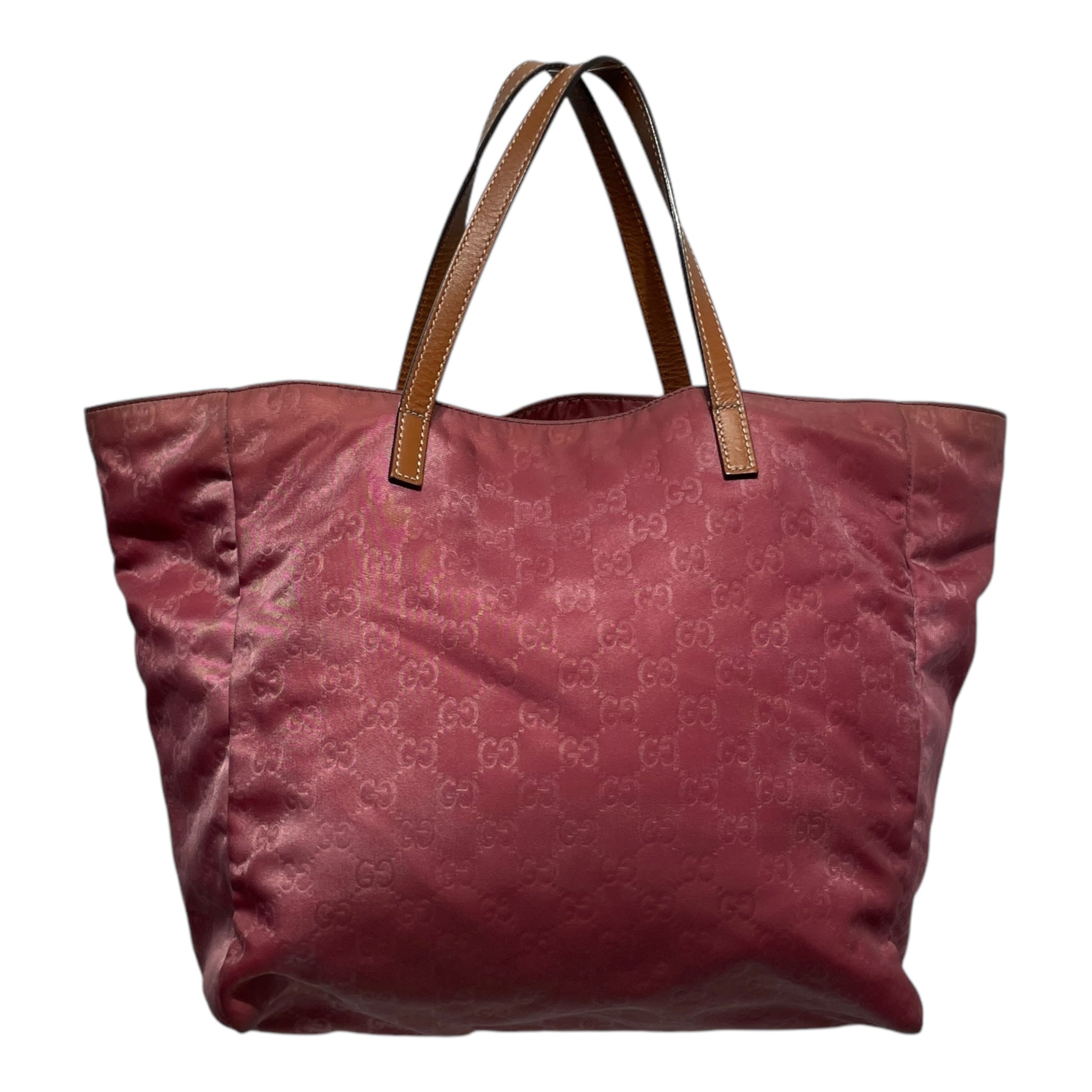 GUCCI/Hand Bag/OS/Nylon/RED/nylon tote bag view 2